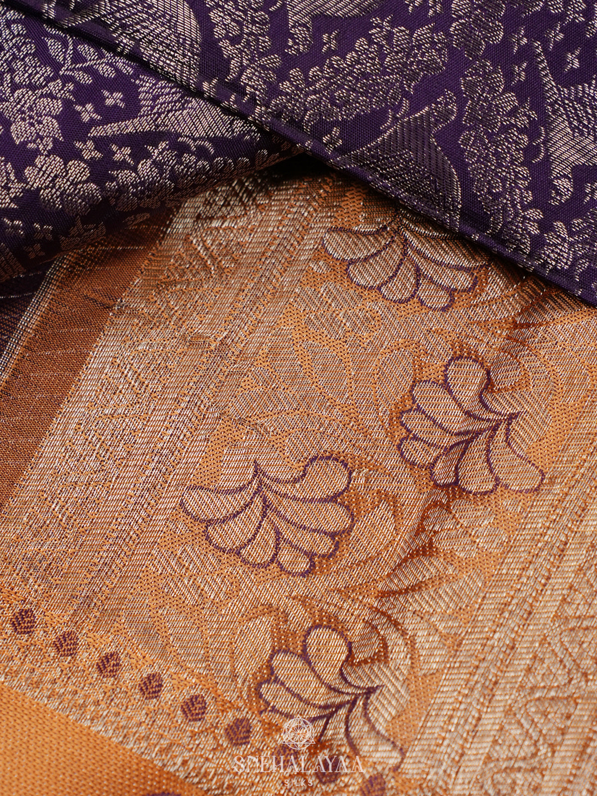 Purple Kanjivaram Silk Saree