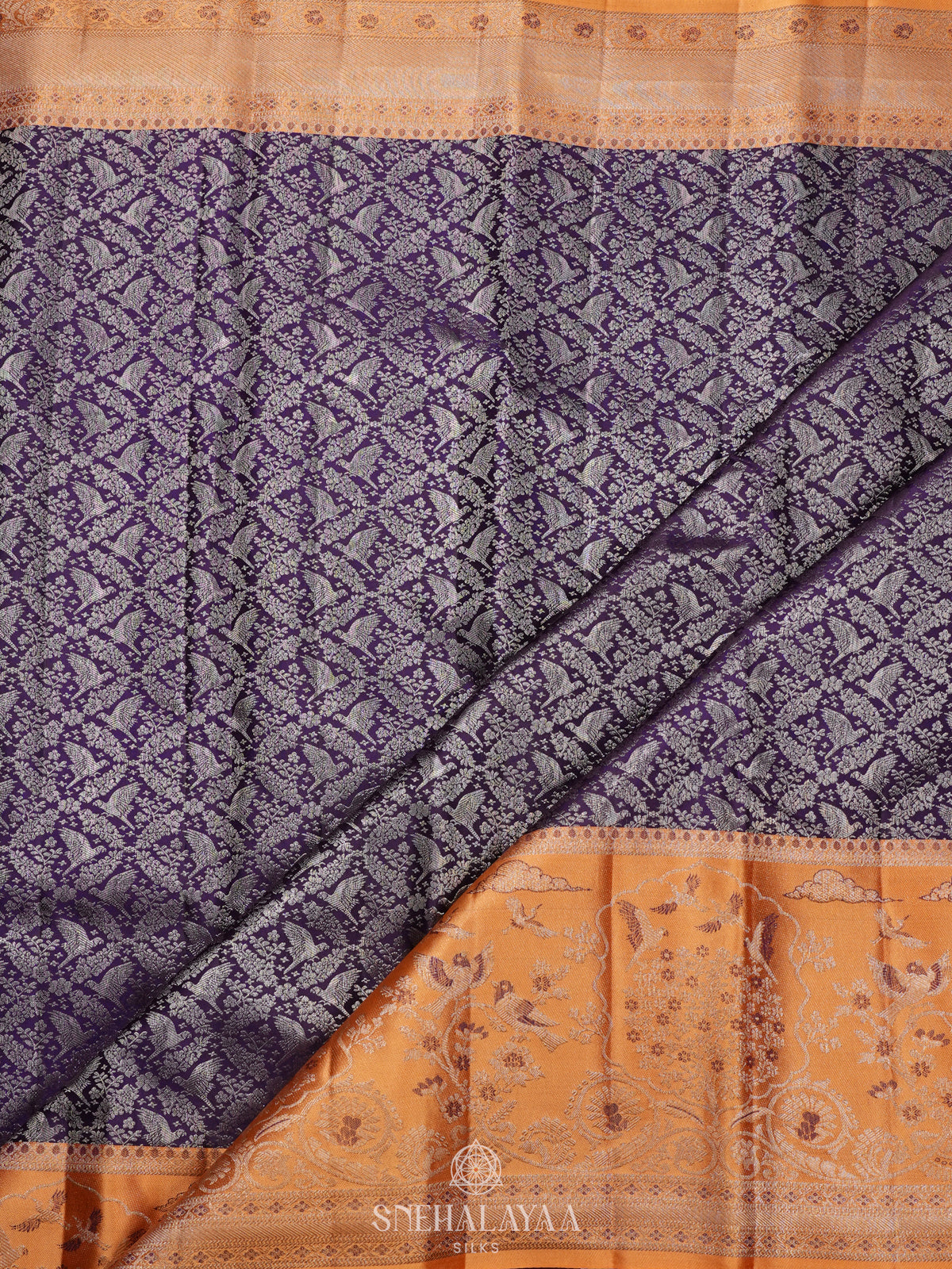 Purple Kanjivaram Silk Saree