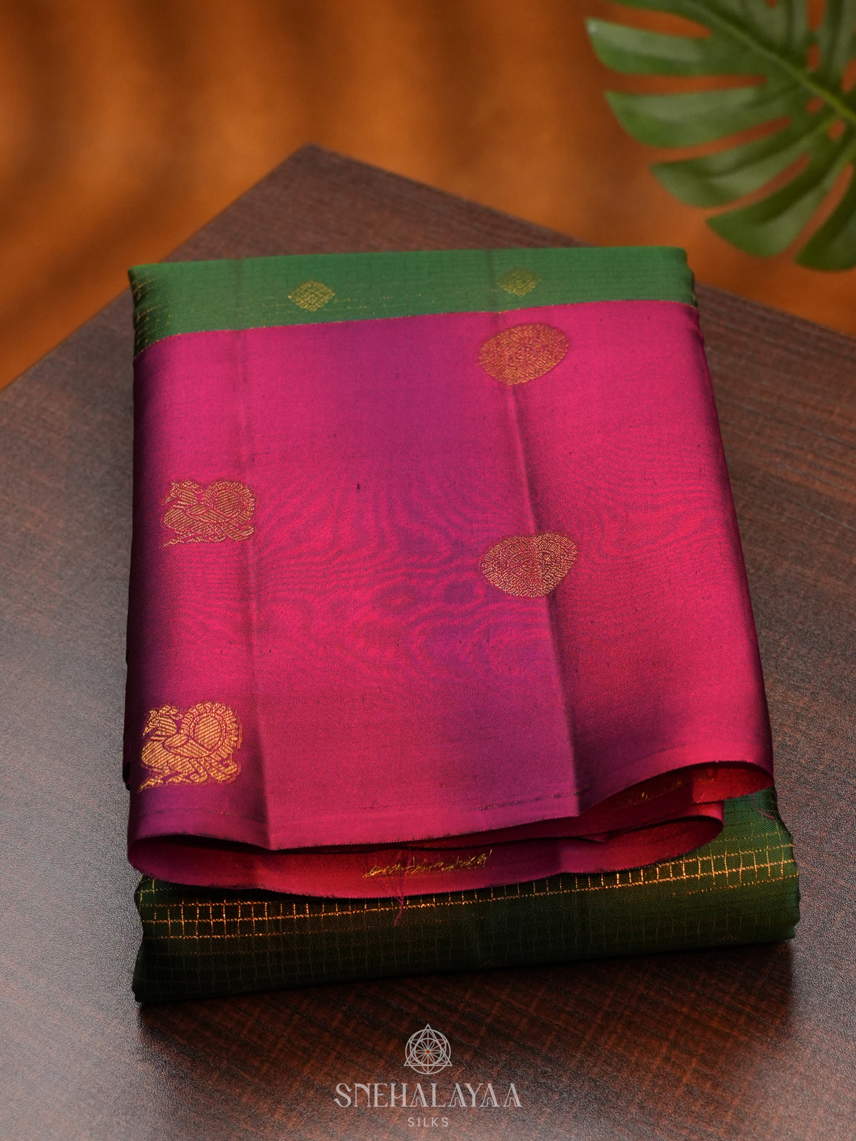 Forest Green Kanjivaram Silk Saree