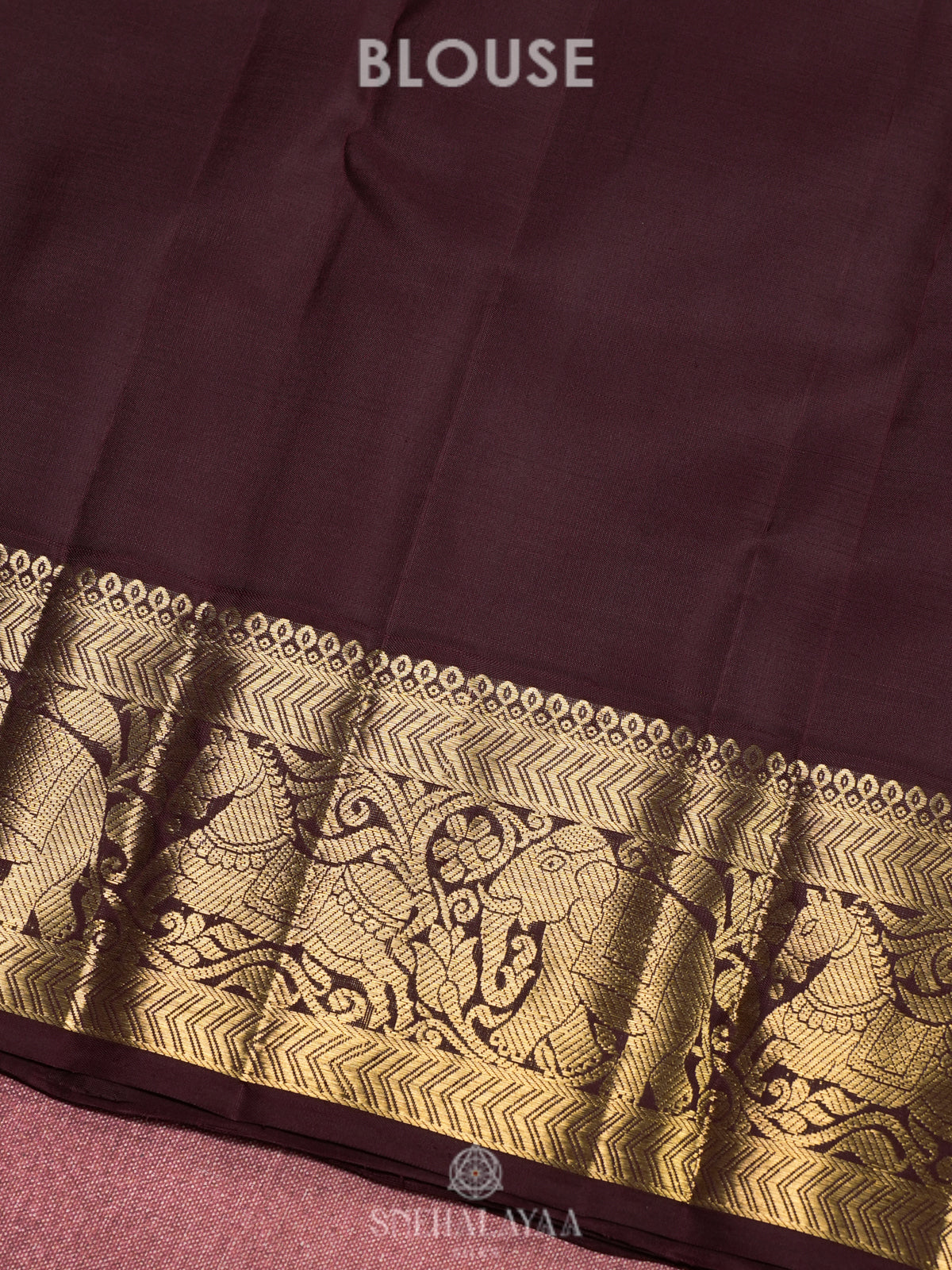 Coral Orange Kanjivaram Silk Saree