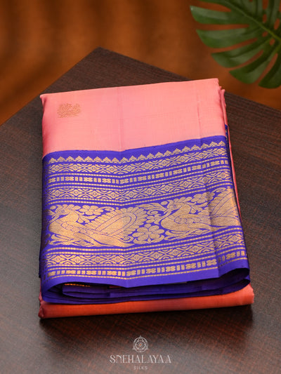 Pink Kanjivaram Silk Saree