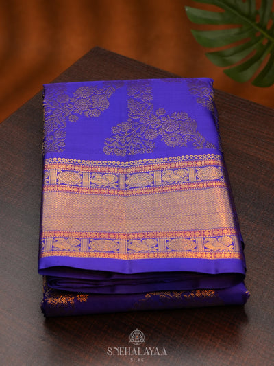 Royal Blue Kanjivaram Silk Saree