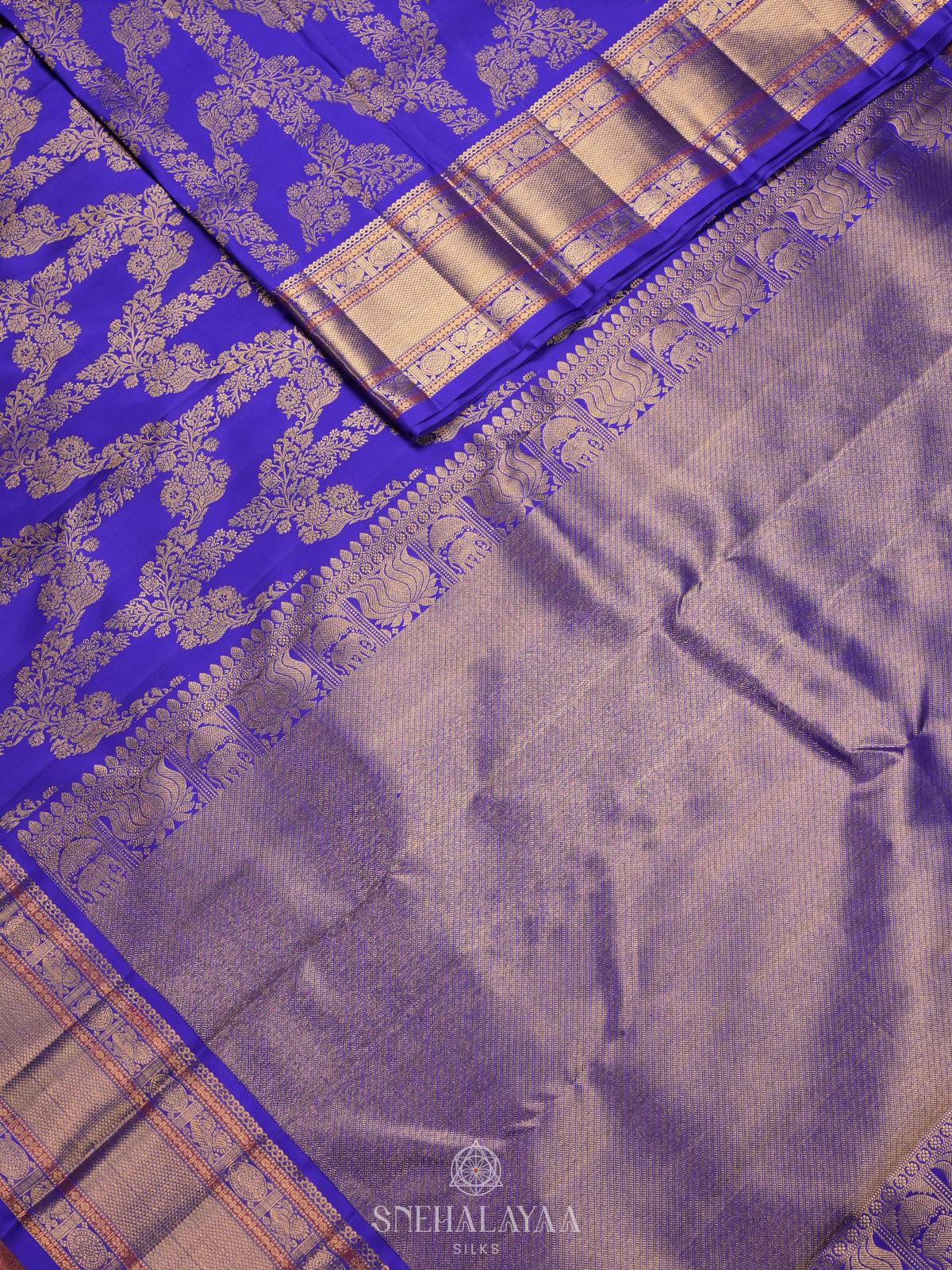 Royal Blue Kanjivaram Silk Saree