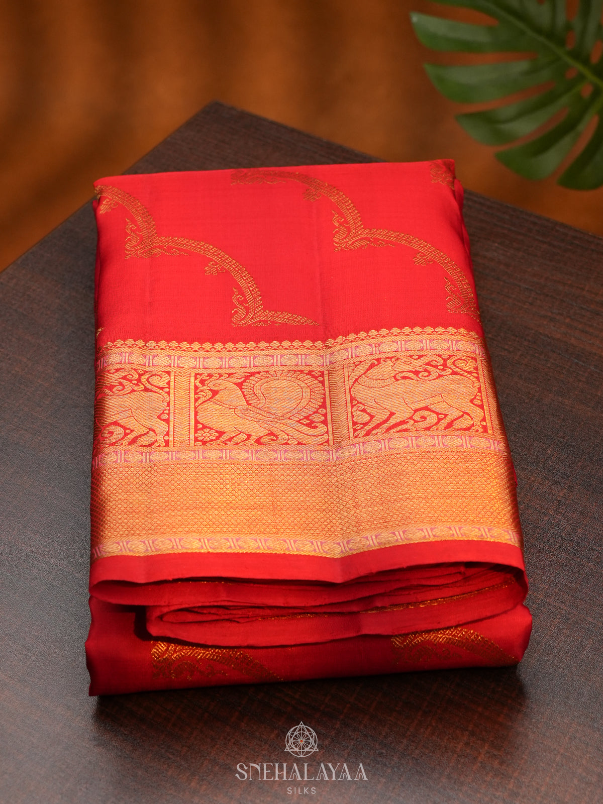 Orange Kanjivaram Silk Saree