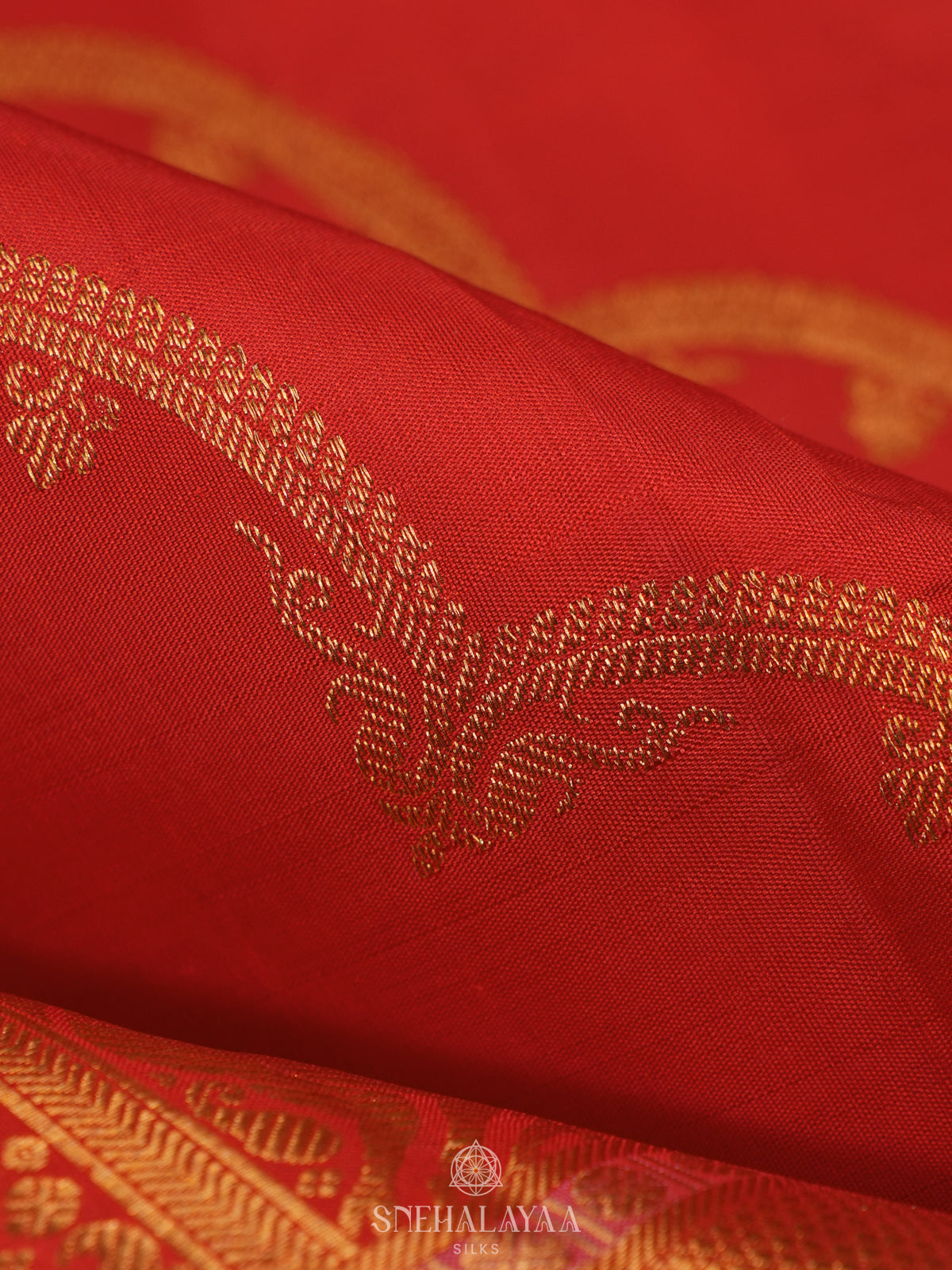 Orange Kanjivaram Silk Saree