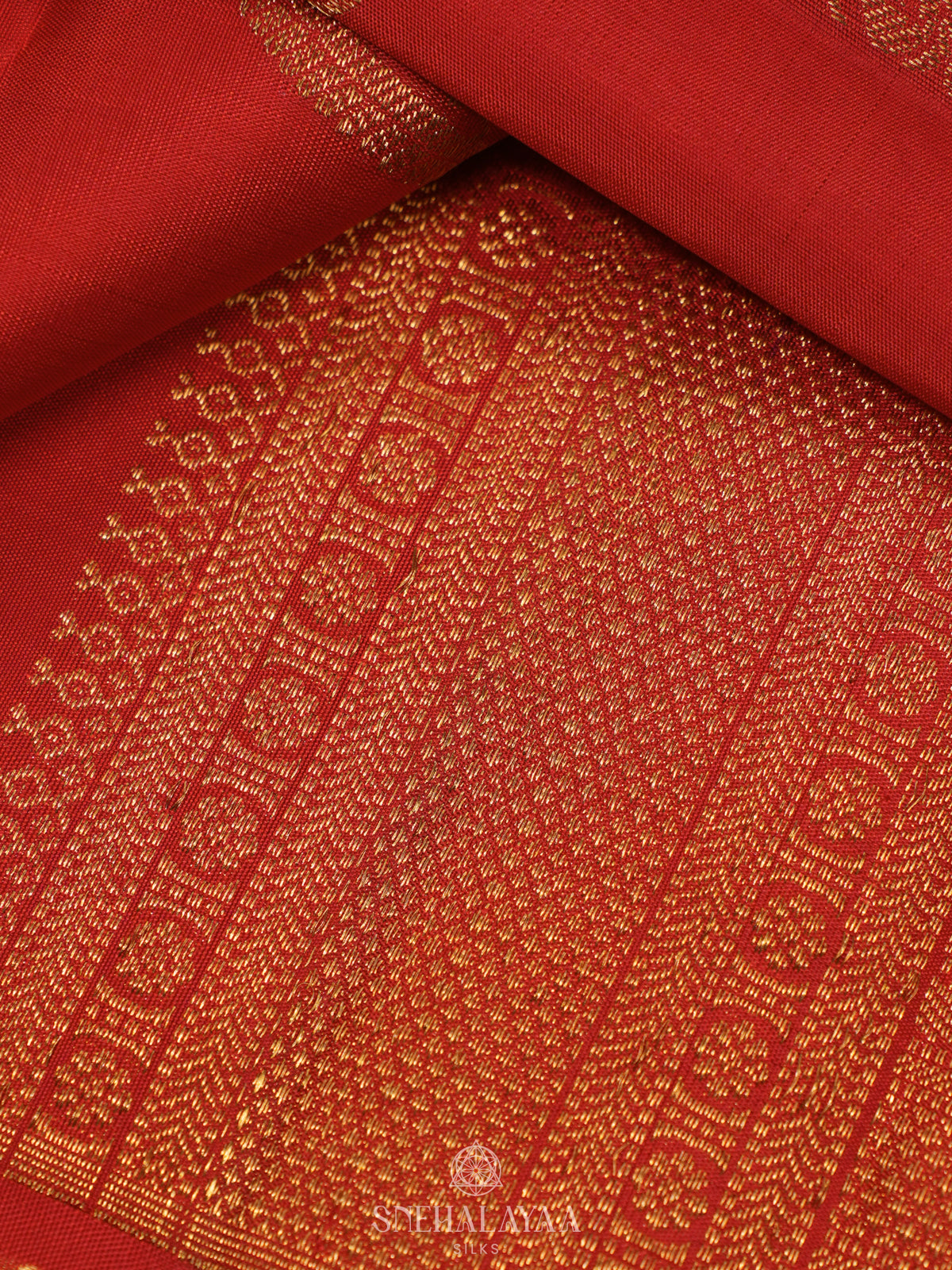 Orange Kanjivaram Silk Saree