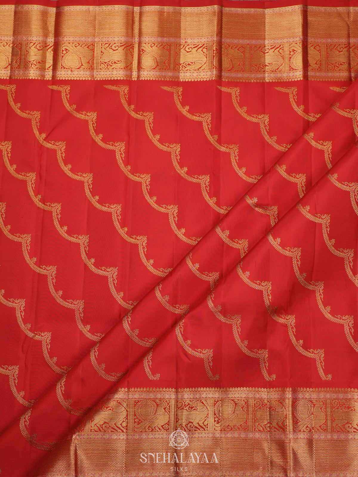 Orange Kanjivaram Silk Saree