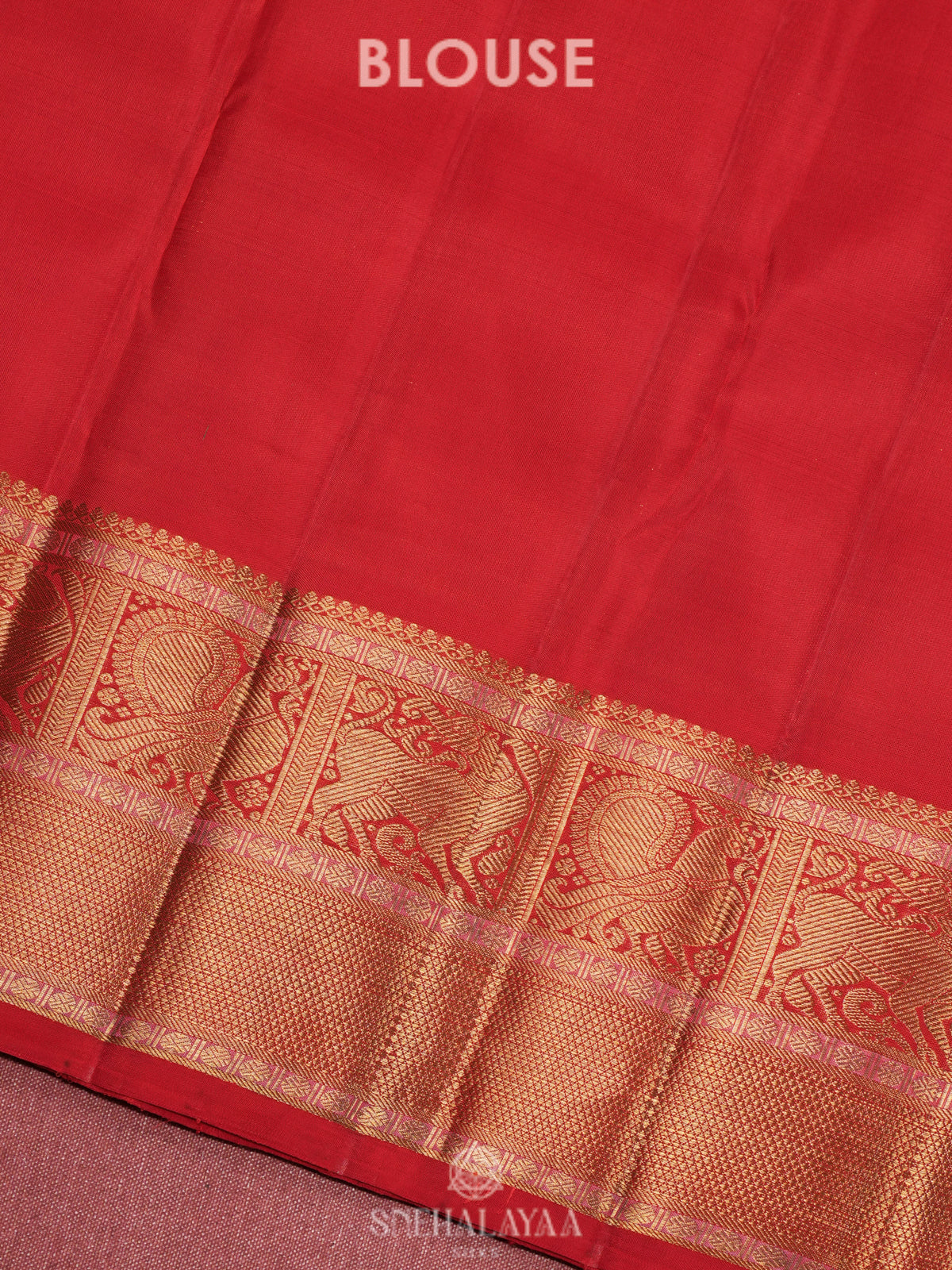 Orange Kanjivaram Silk Saree