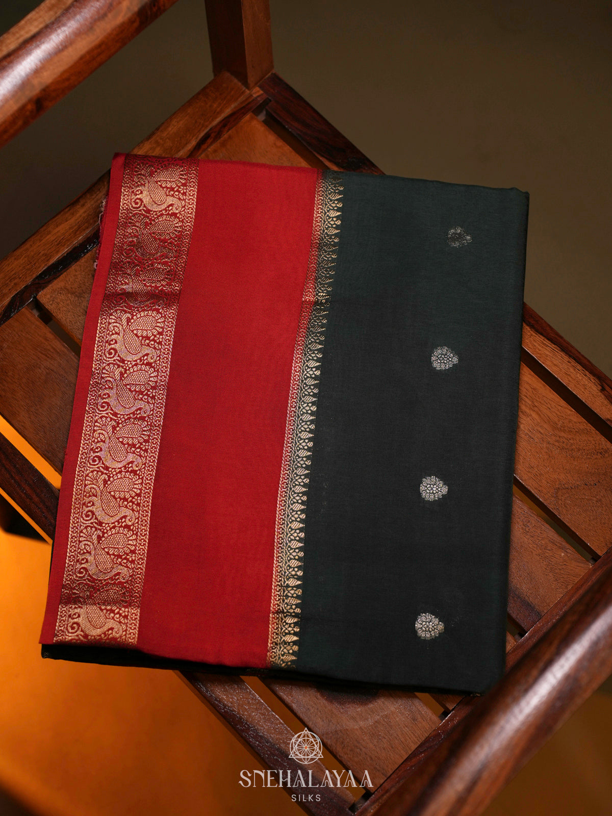 Forest Green Banaras Saree