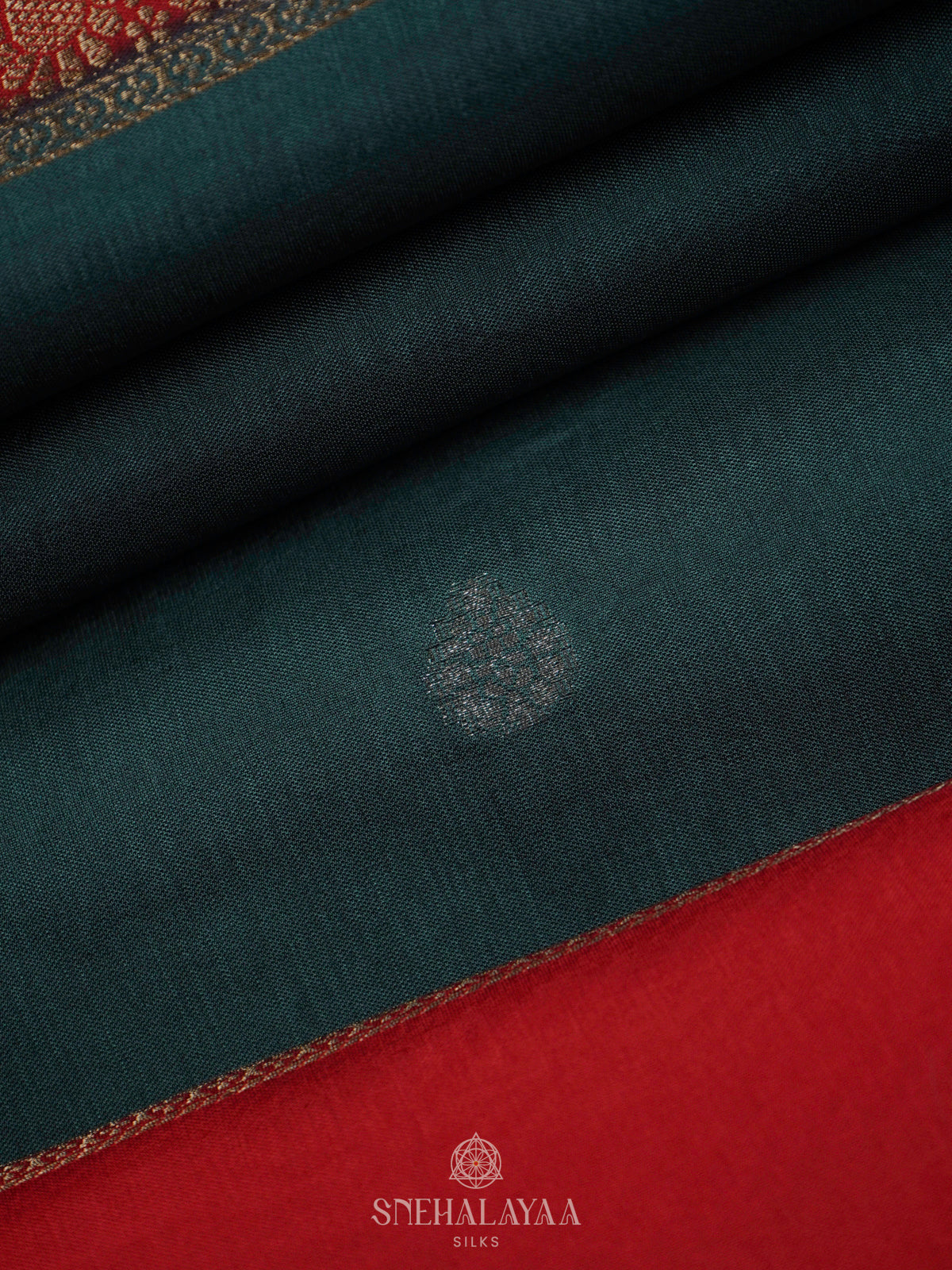 Forest Green Banaras Saree