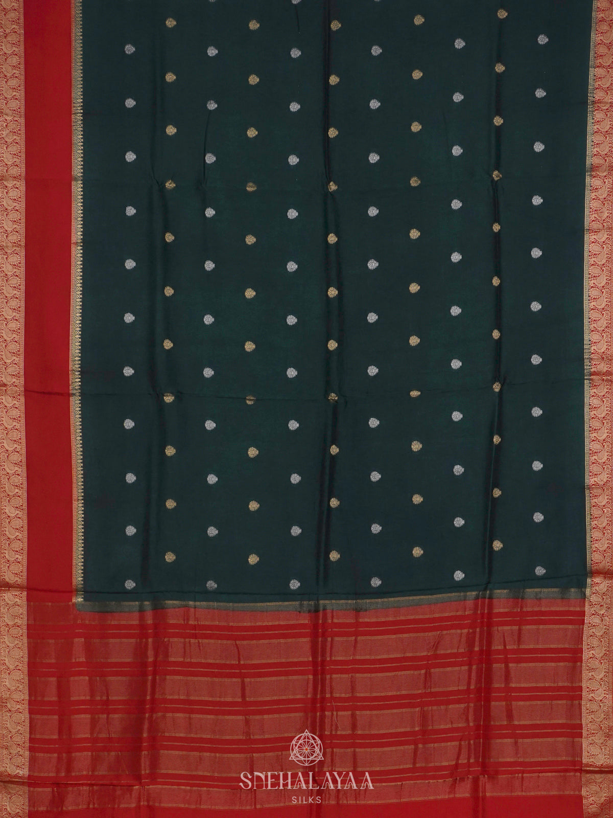 Forest Green Banaras Saree