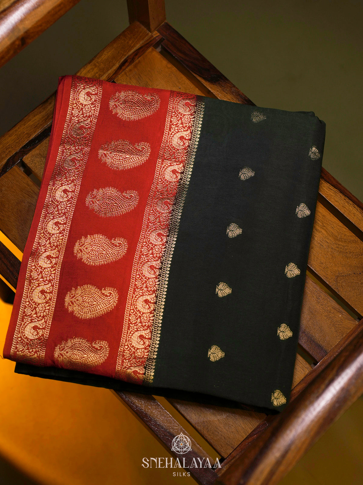Forest Green Banaras Saree