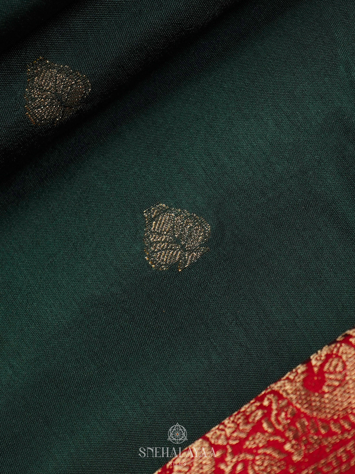 Forest Green Banaras Saree