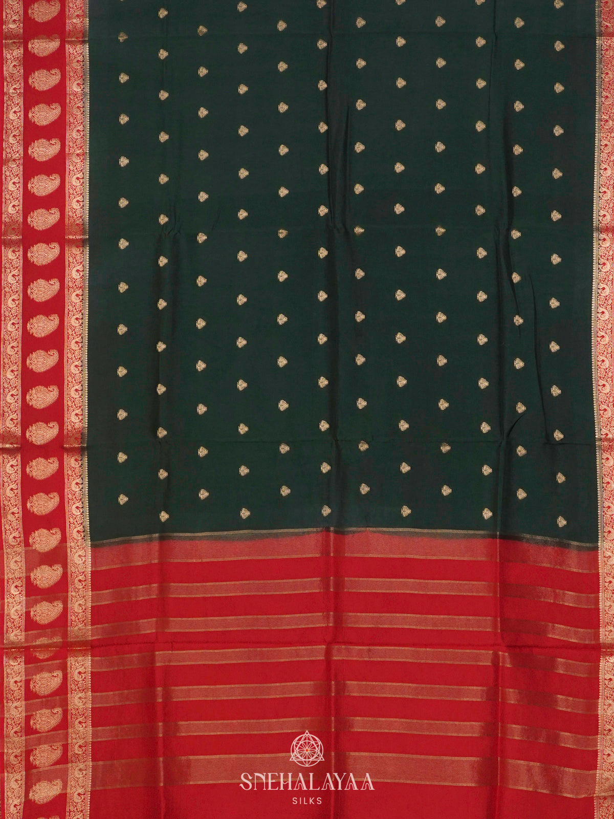 Forest Green Banaras Saree