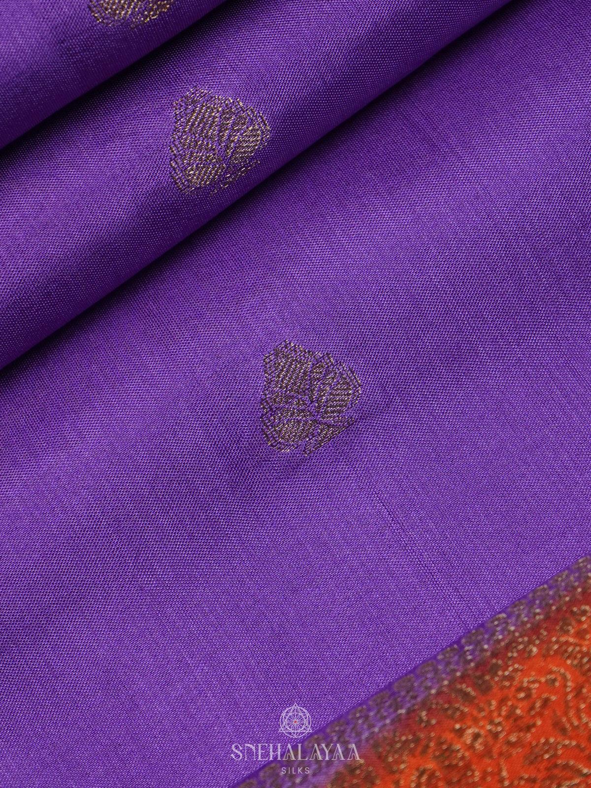 Violet Banaras Saree