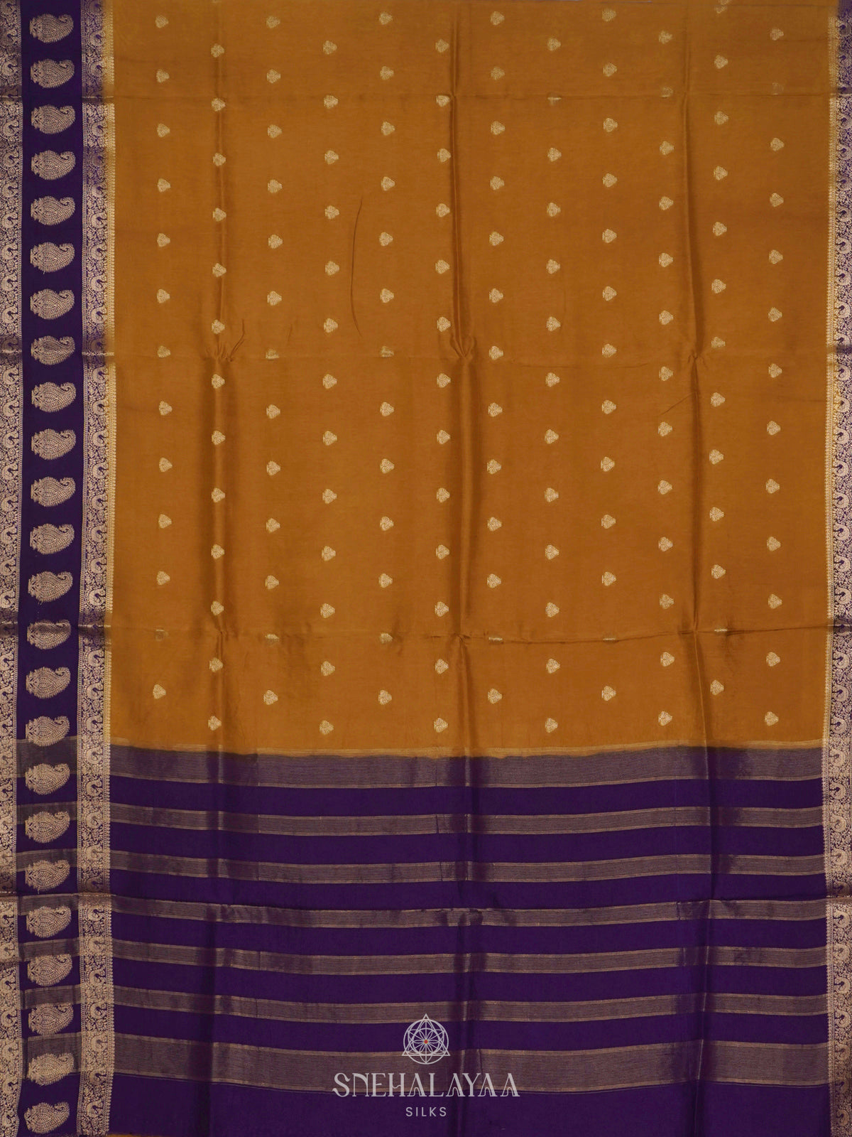 Mustard Yellow Banaras Saree