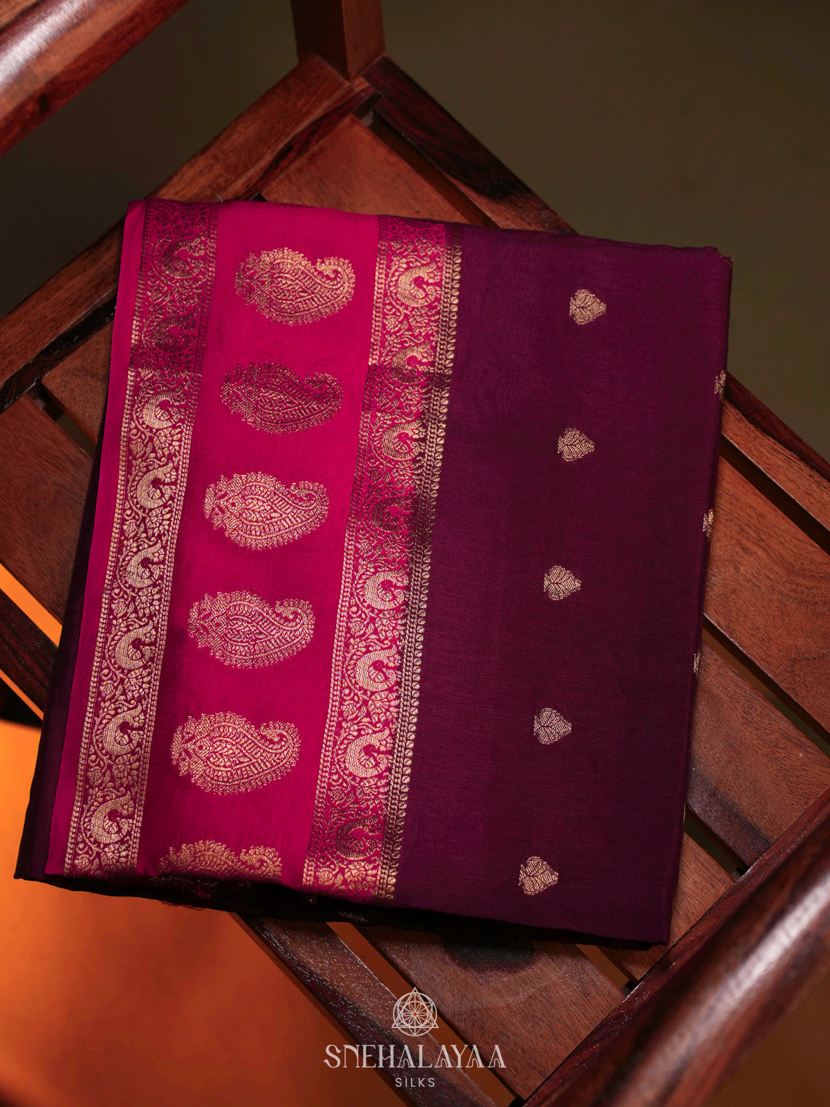 Wine Red Banaras Saree
