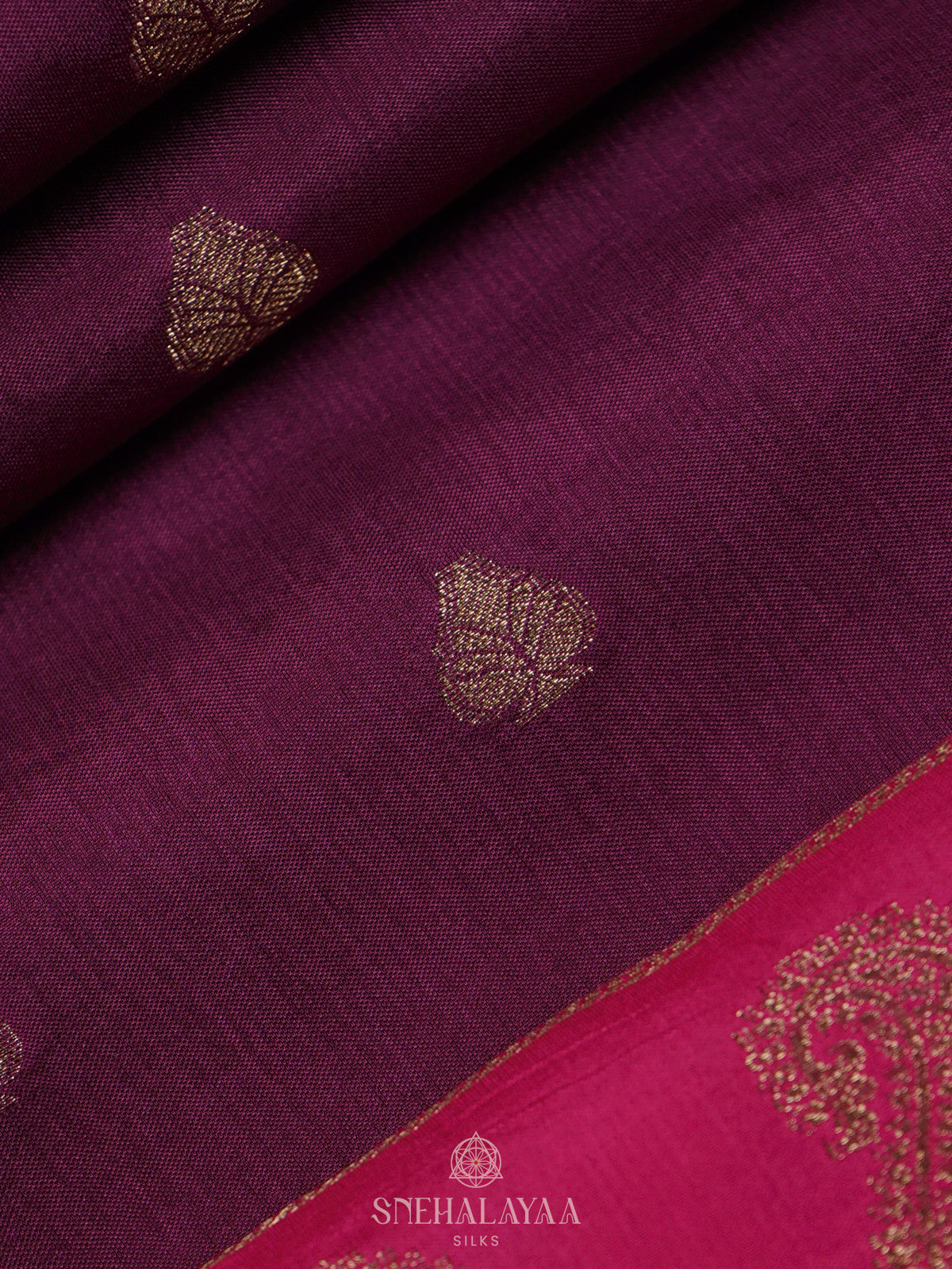 Wine Red Banaras Saree