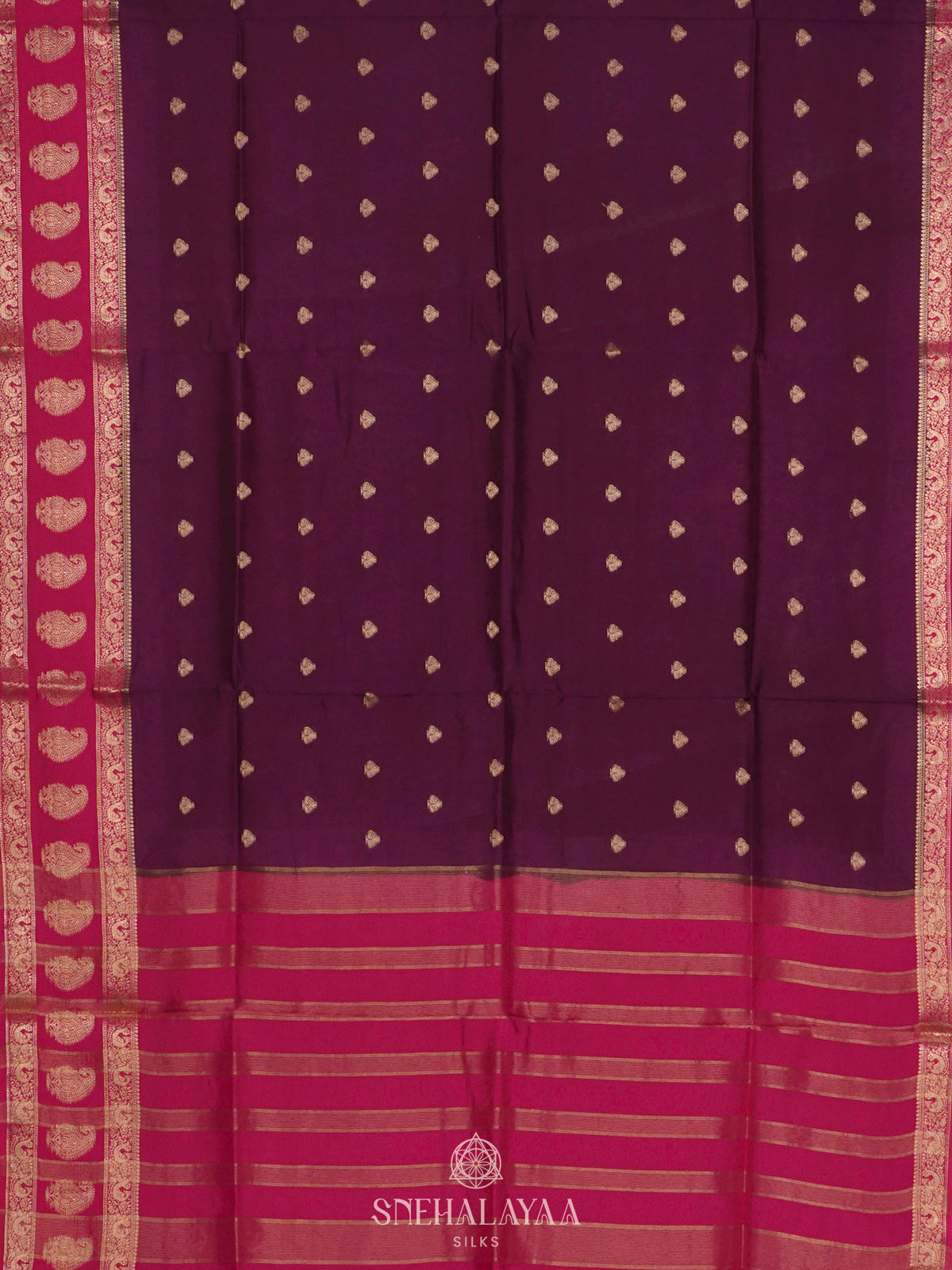 Wine Red Banaras Saree