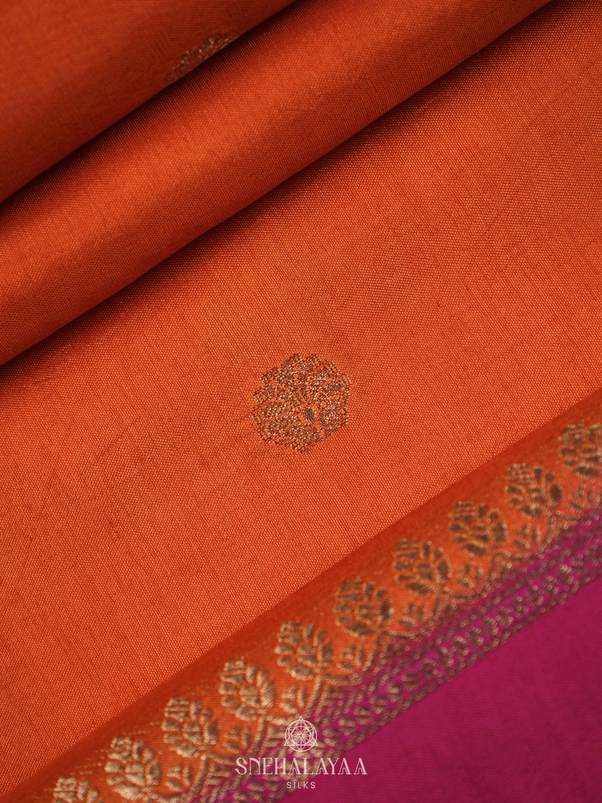 Orange Banaras Saree