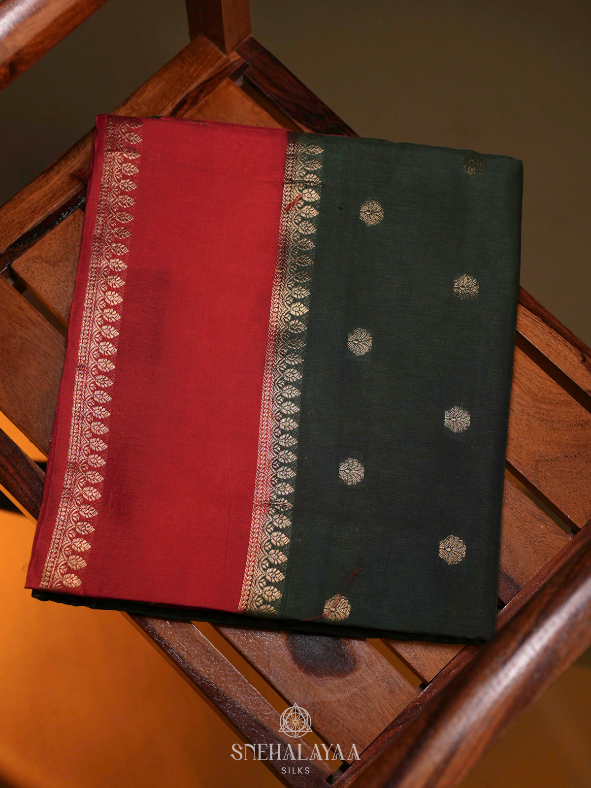 Forest Green Banaras Saree