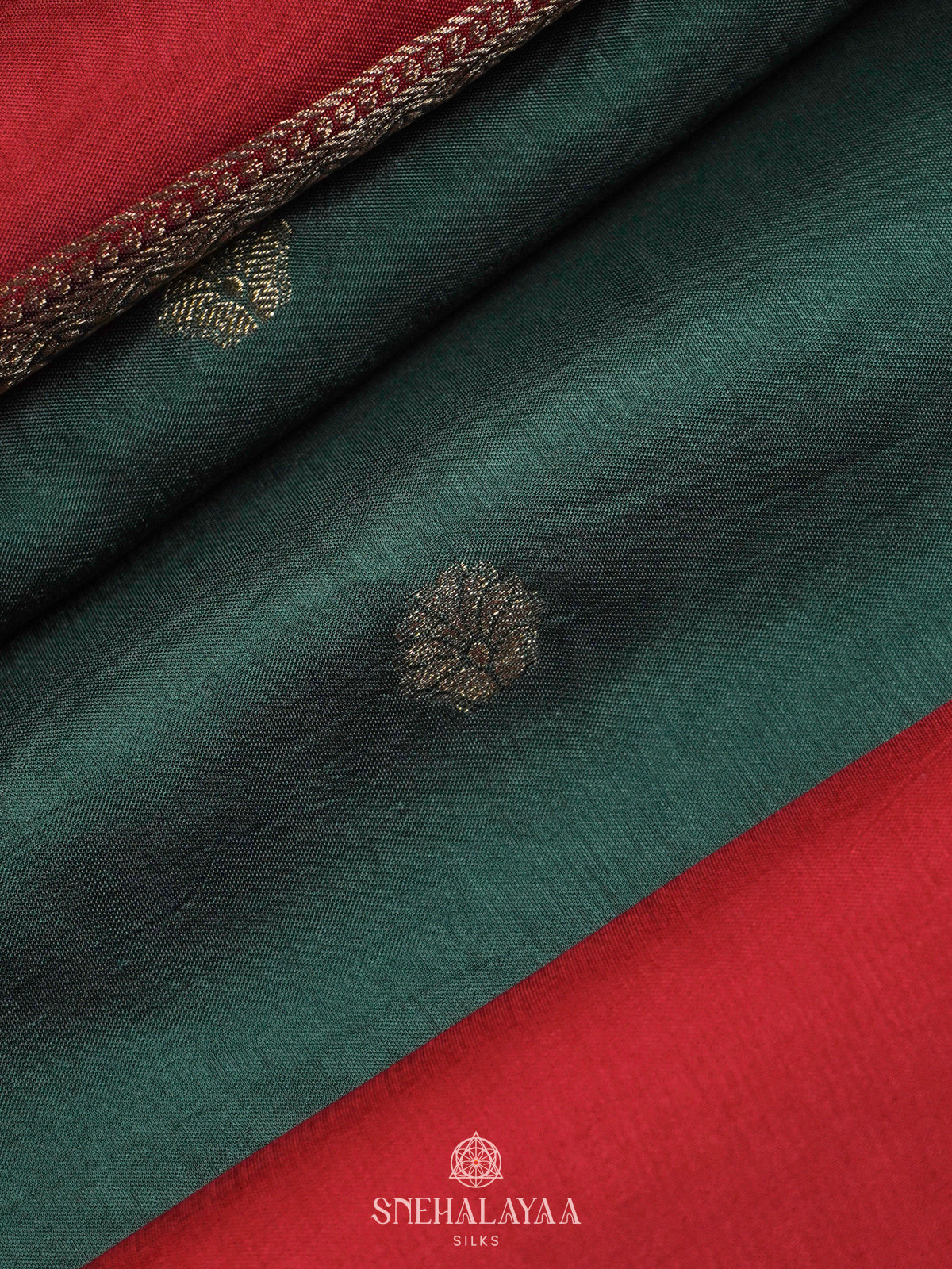 Forest Green Banaras Saree