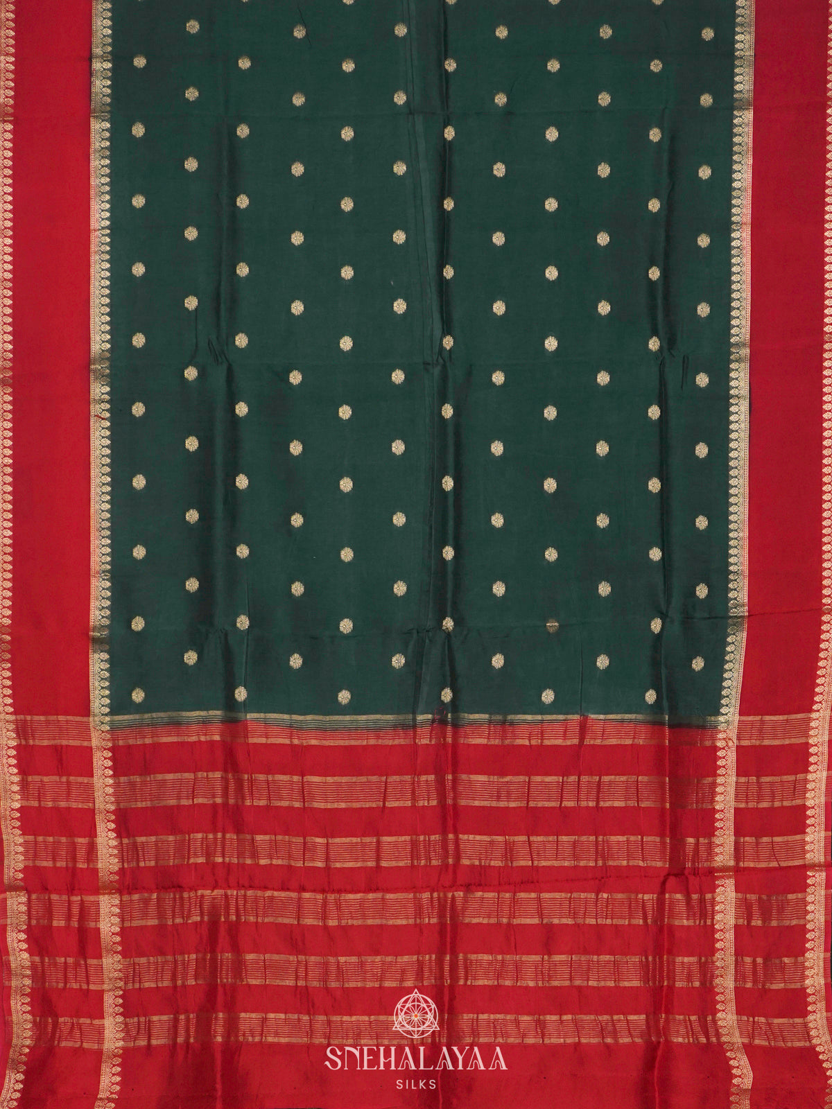 Forest Green Banaras Saree