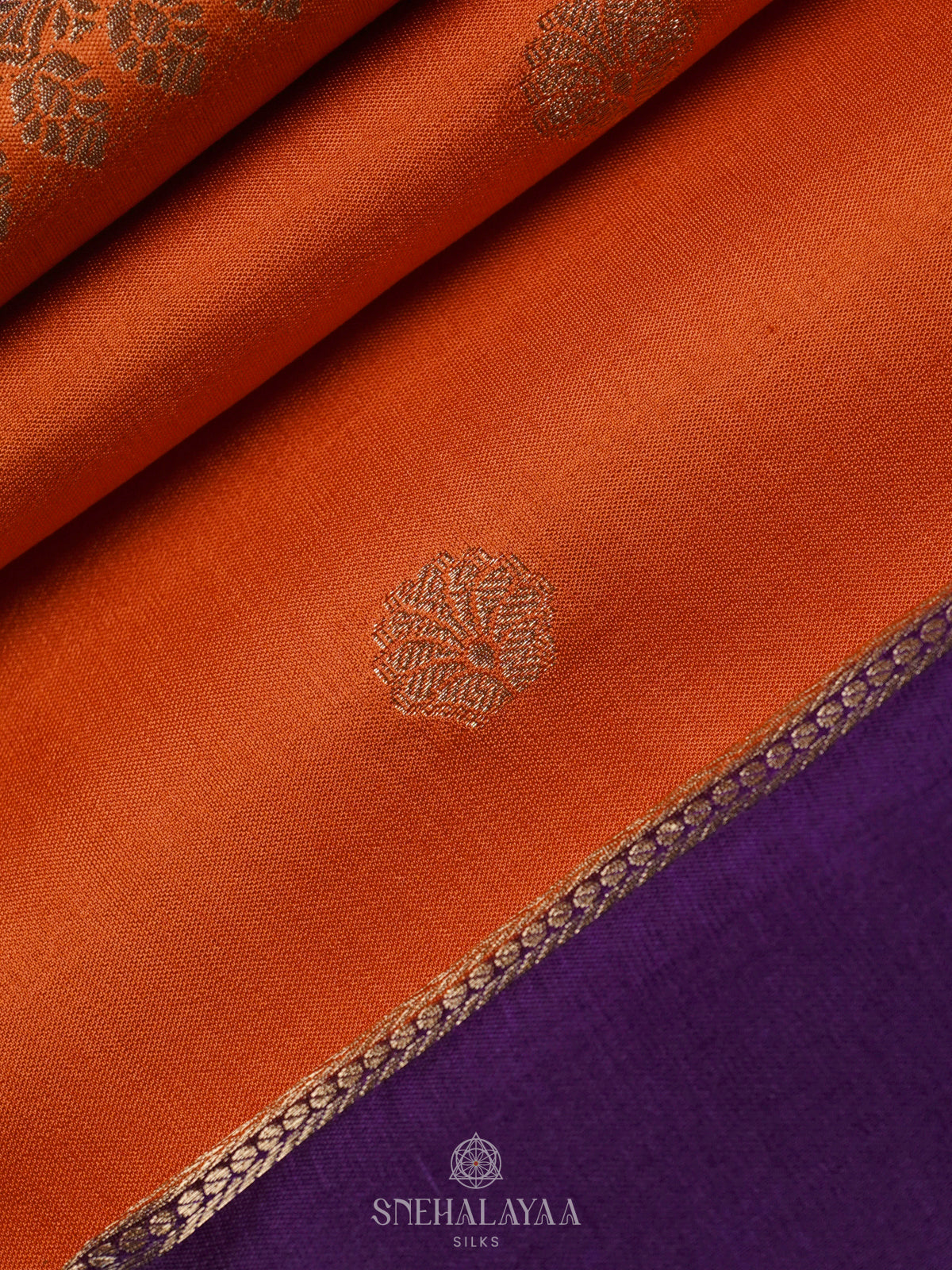 Orange Banaras Saree