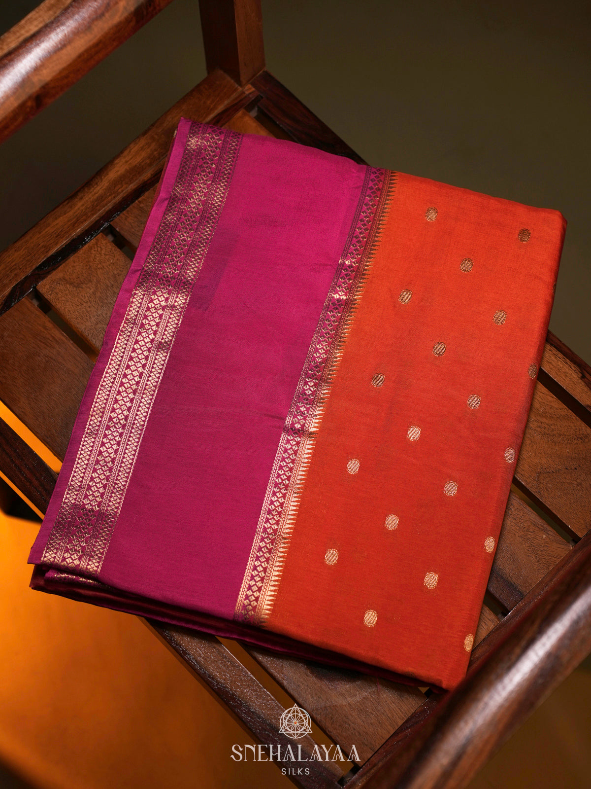 Orange Banaras Saree