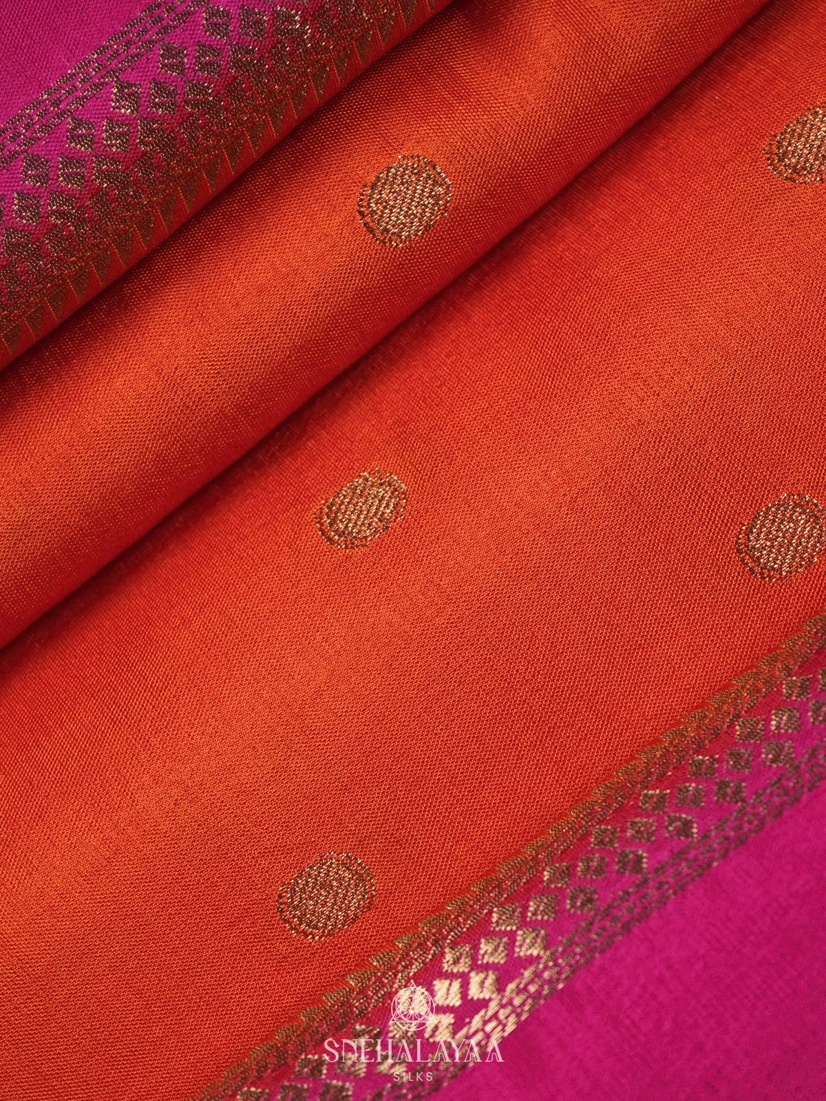 Orange Banaras Saree