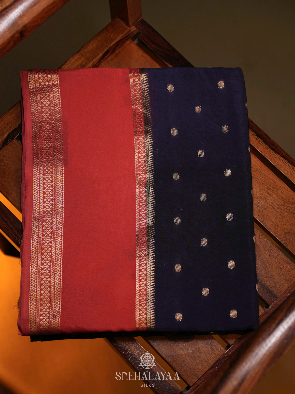 Navy Blue Banaras Saree