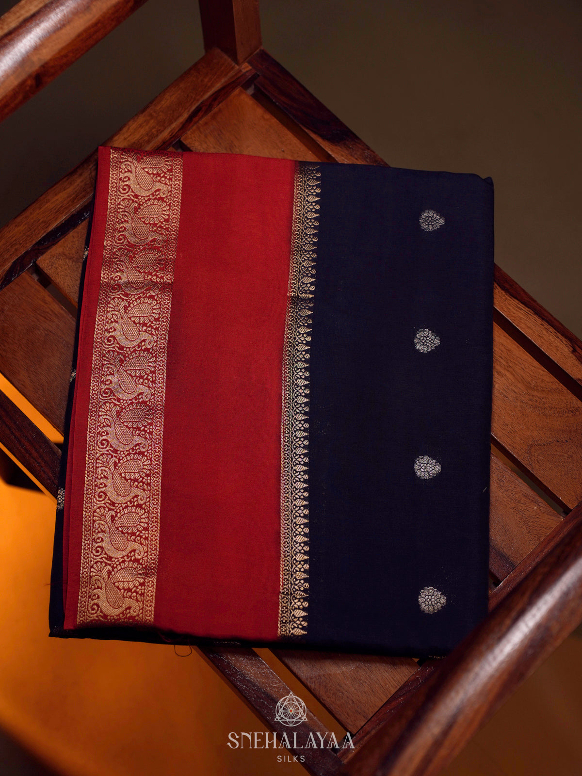 Navy Blue Banaras Saree