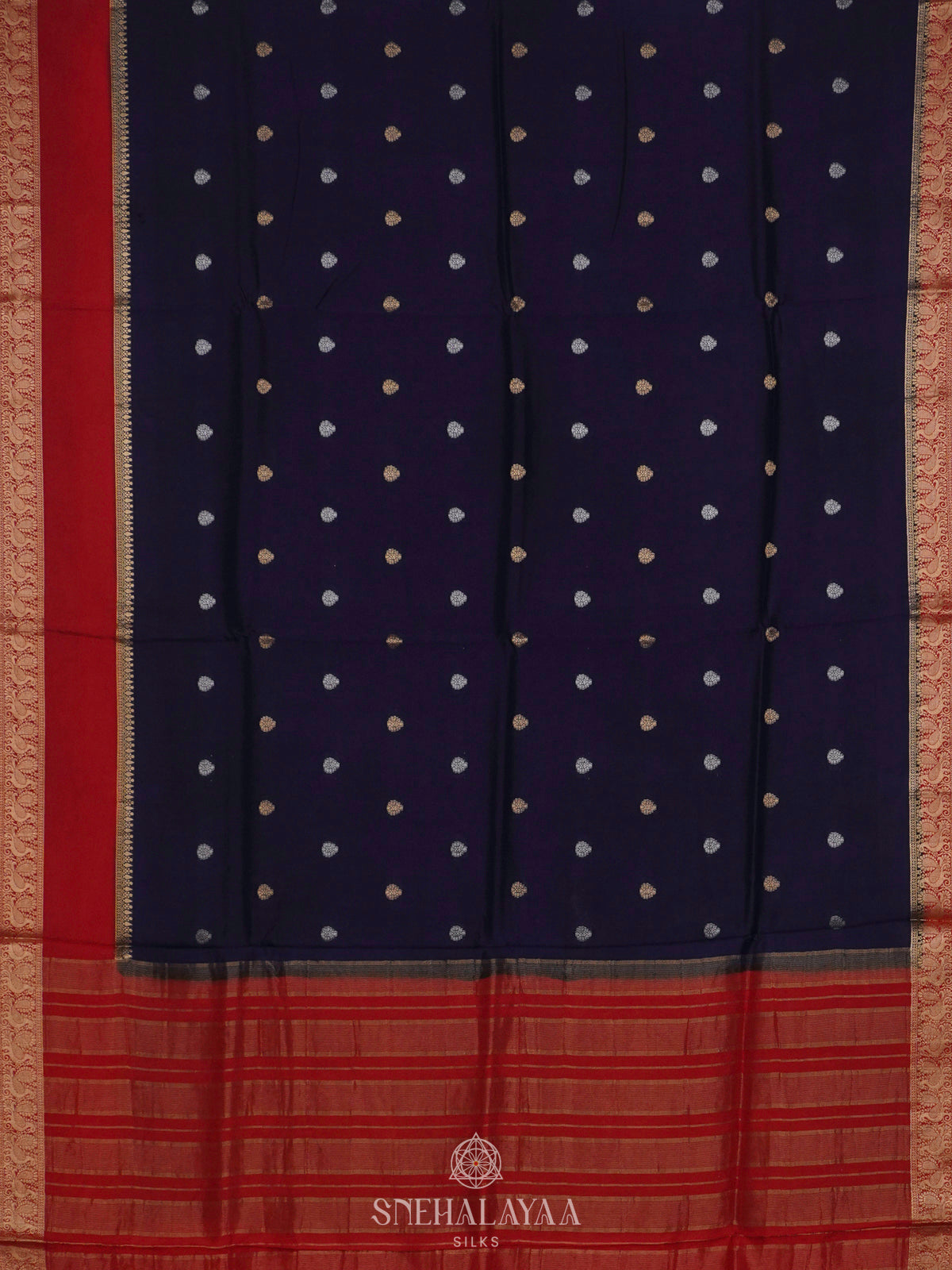 Navy Blue Banaras Saree