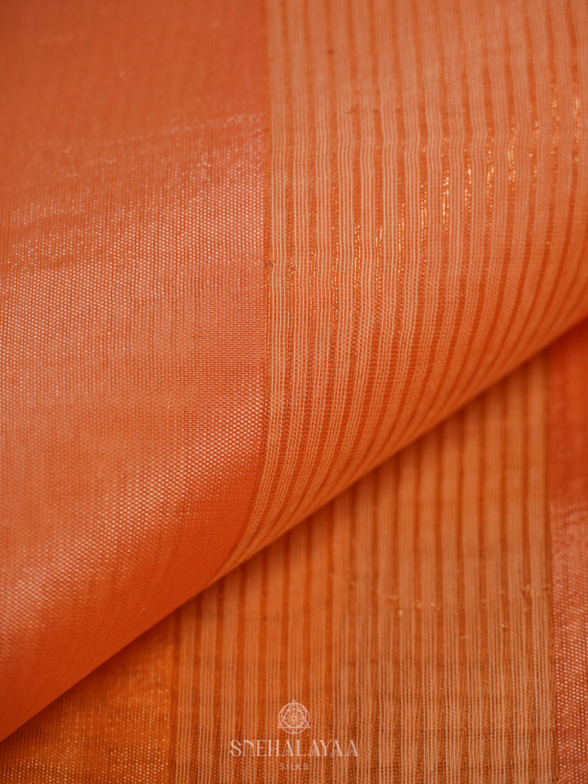 Orange Organza Saree