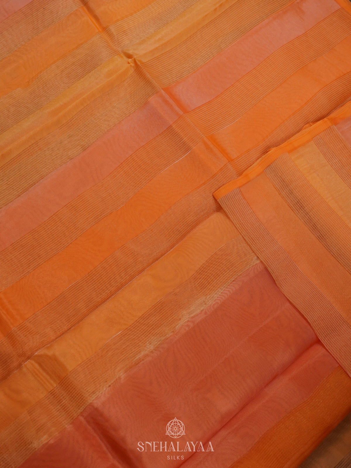 Orange Organza Saree