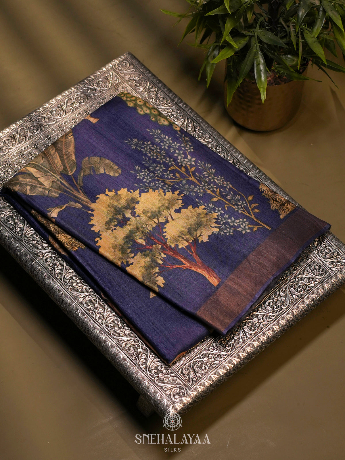 Purple Tussar Saree