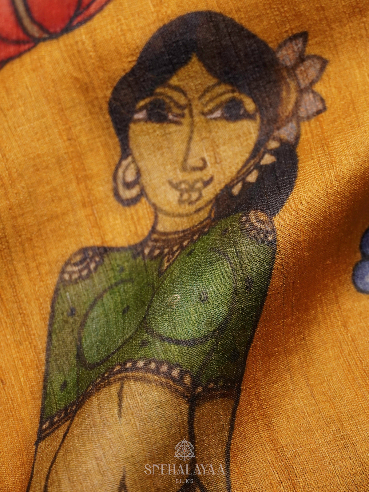 Yellow Tussar Saree