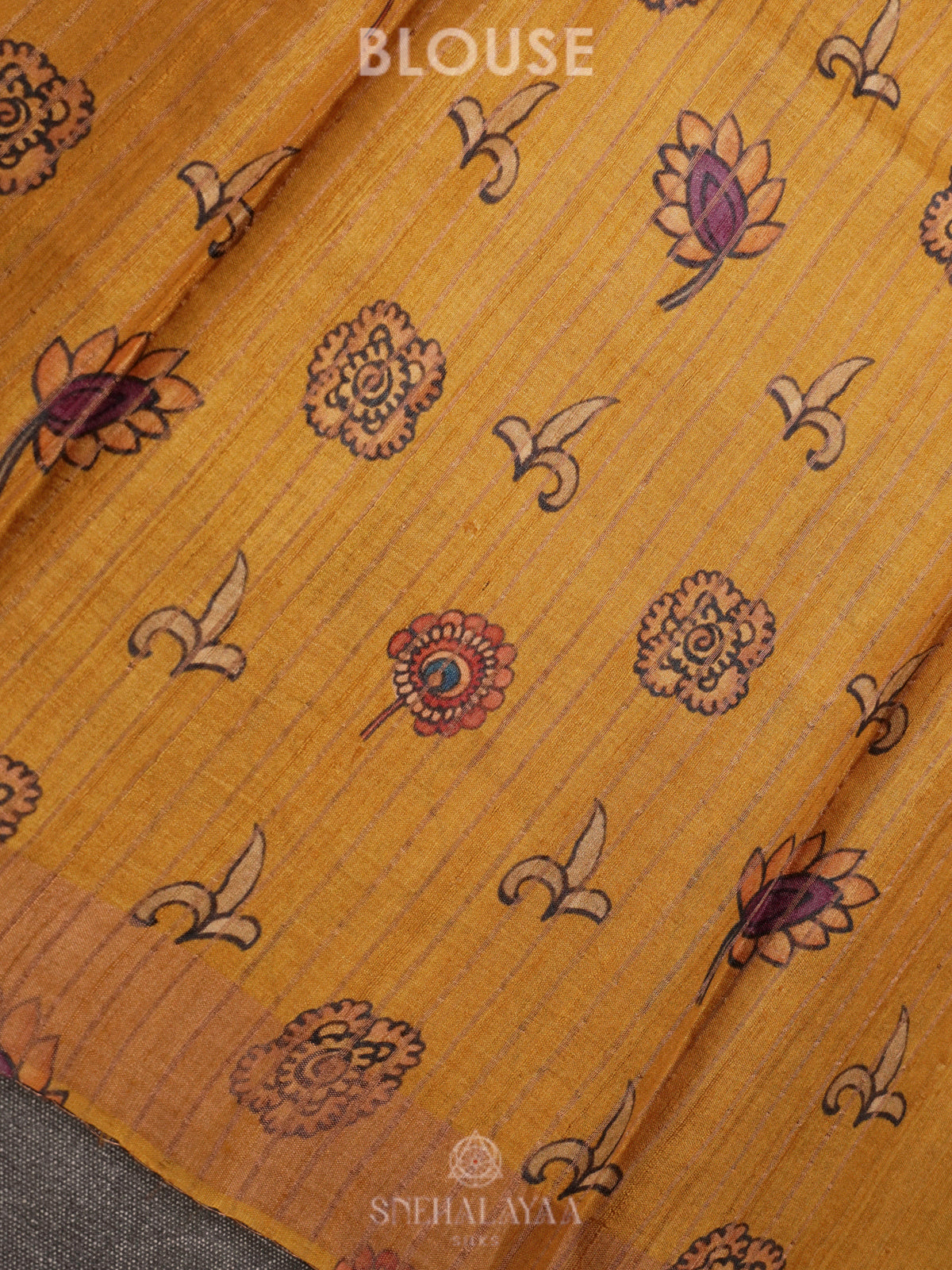Yellow Tussar Saree