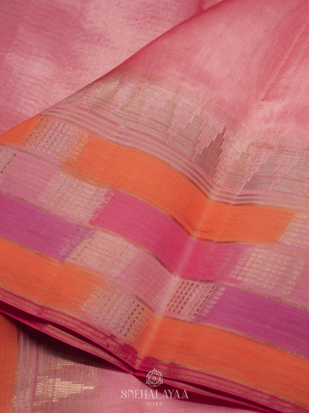 Pink Raw Silk Saree