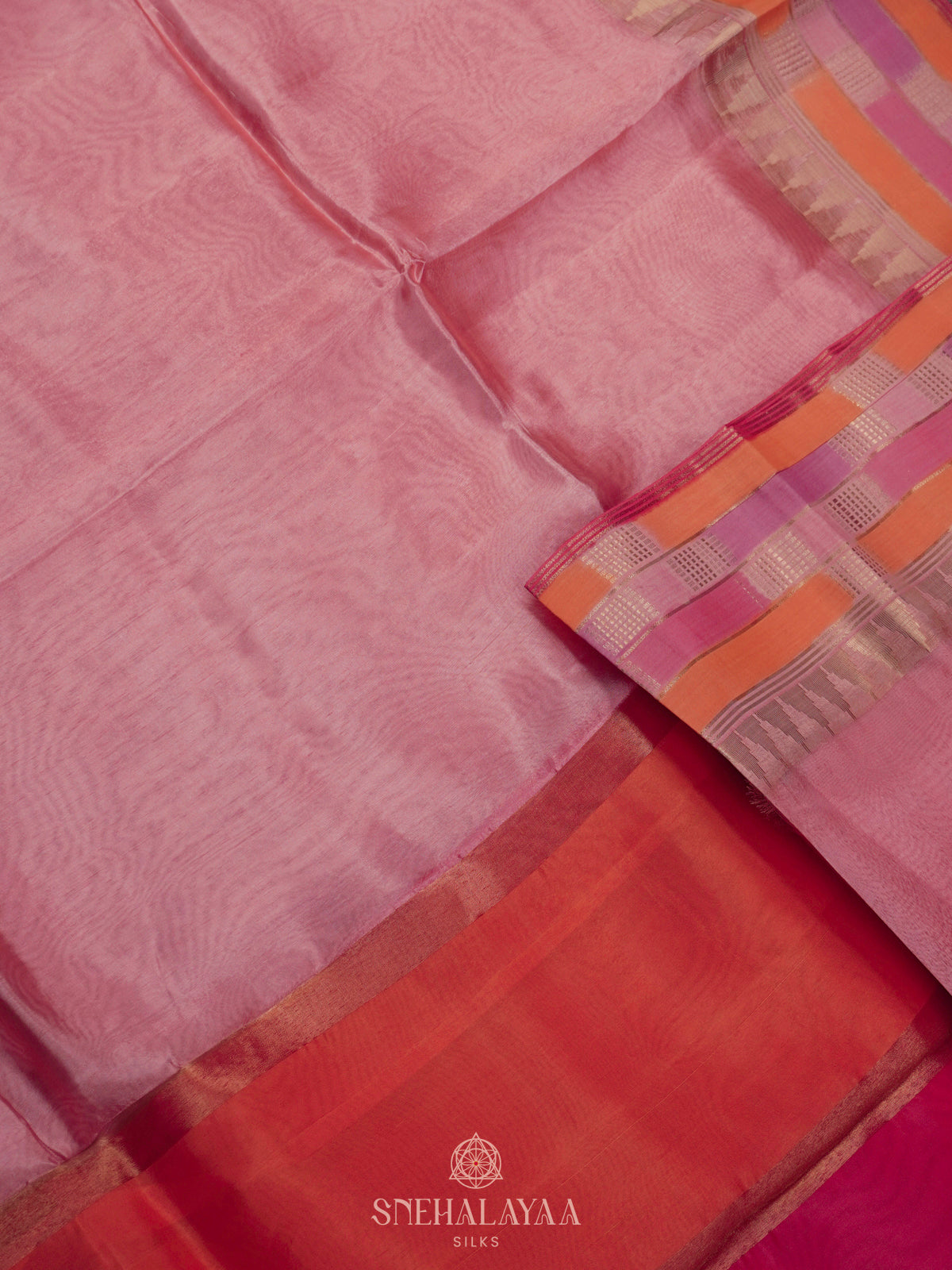 Pink Raw Silk Saree