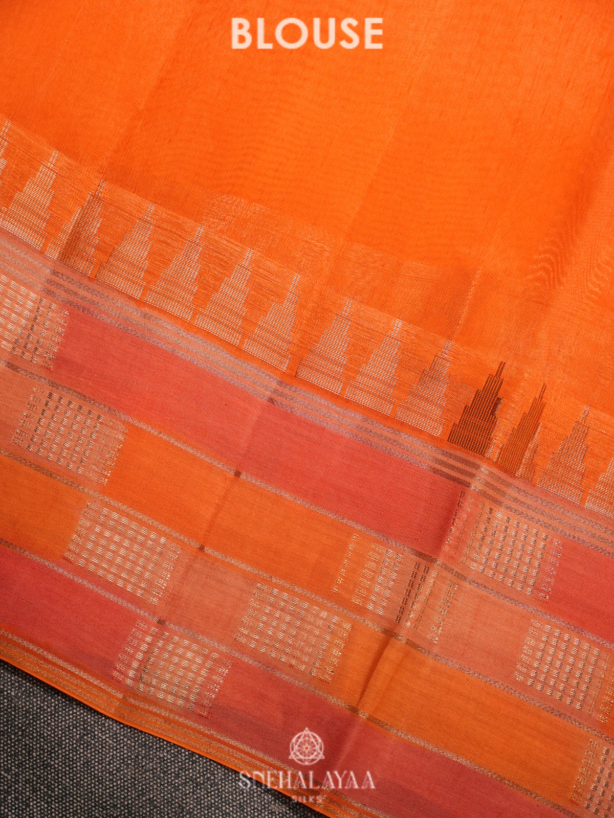 Peach Raw Silk Saree