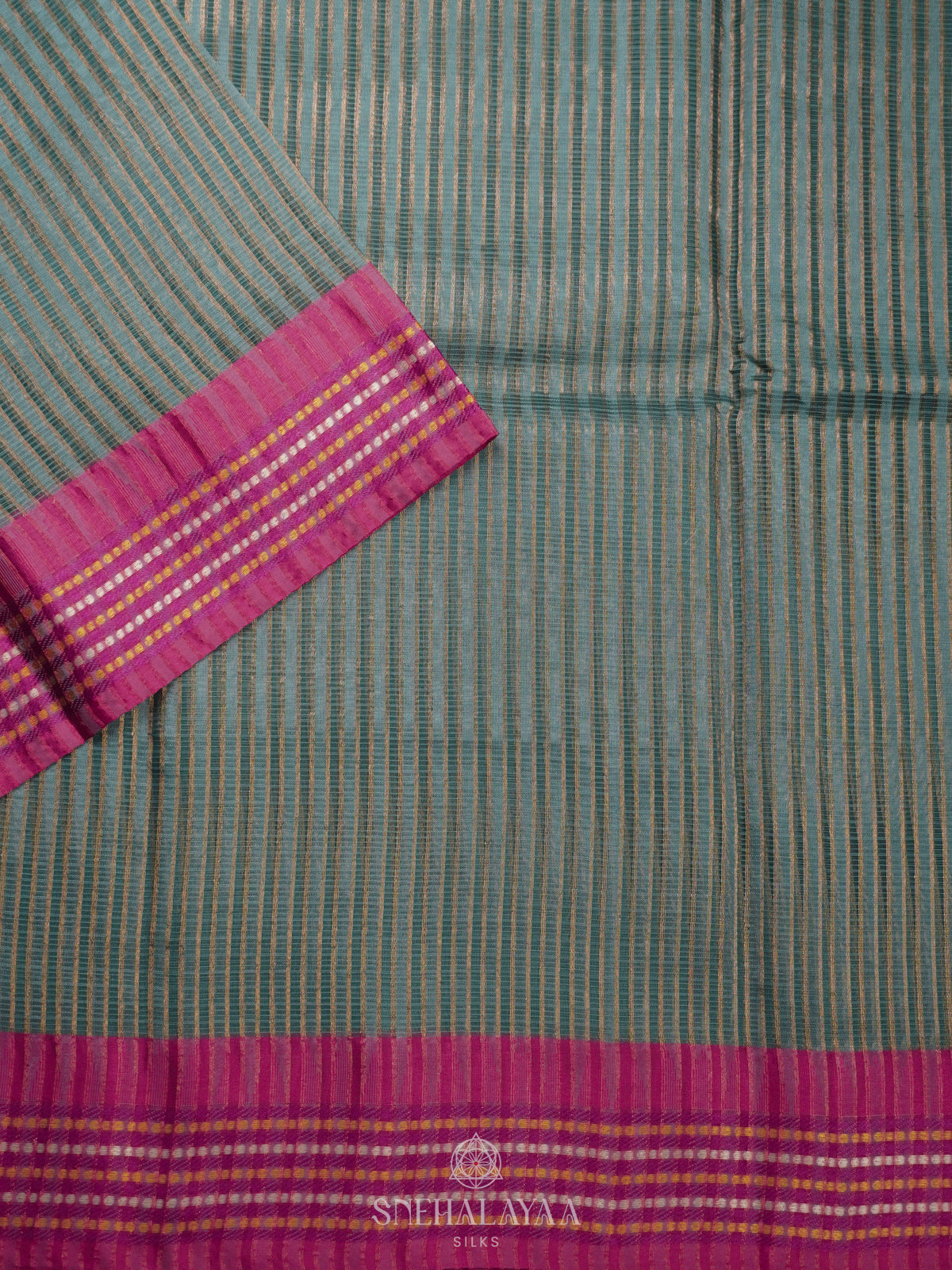 Teal Blue Kota Saree