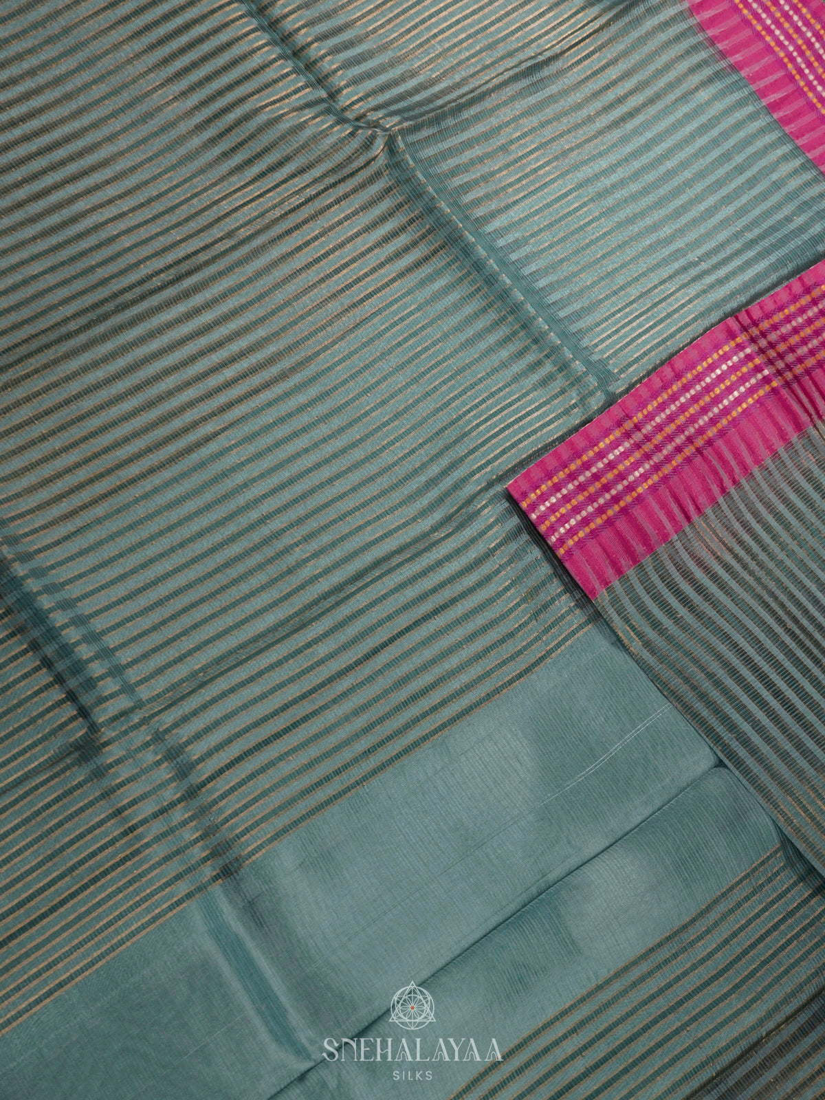 Teal Blue Kota Saree