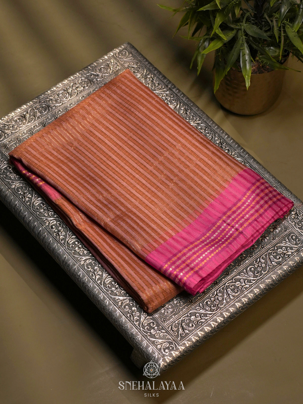Orange Kota Saree