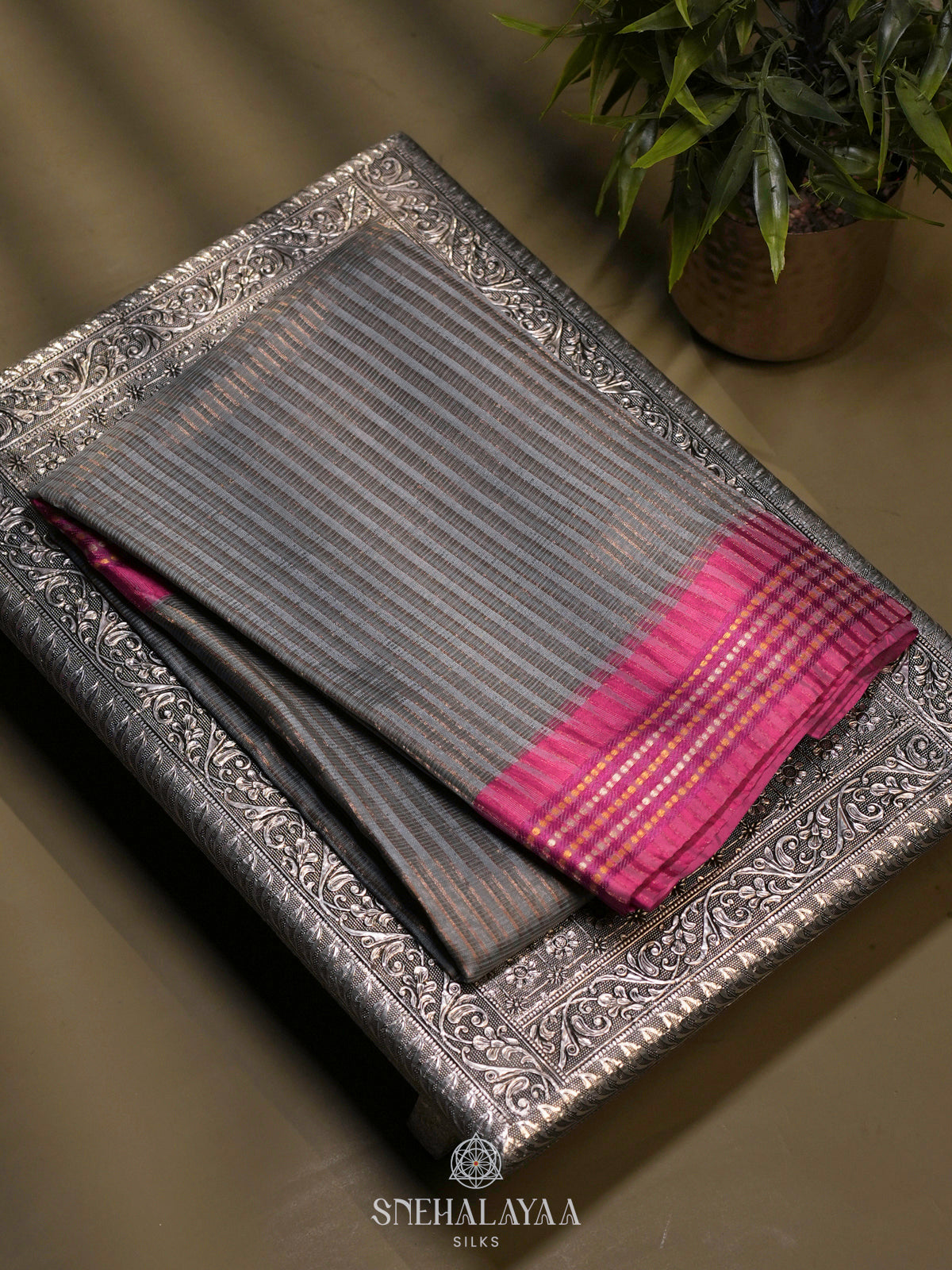 Grey Kota Saree