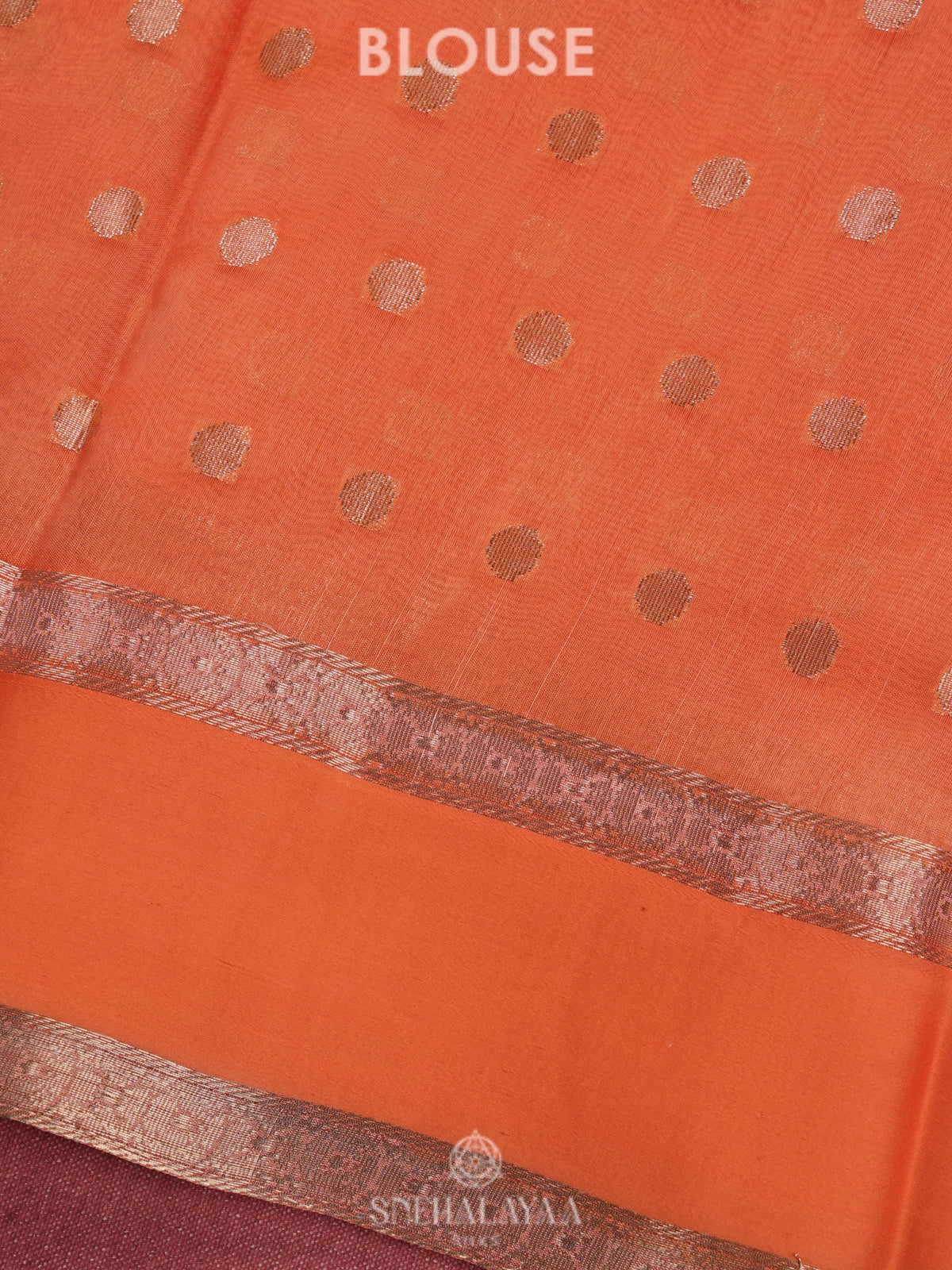 Peach Raw Silk Saree