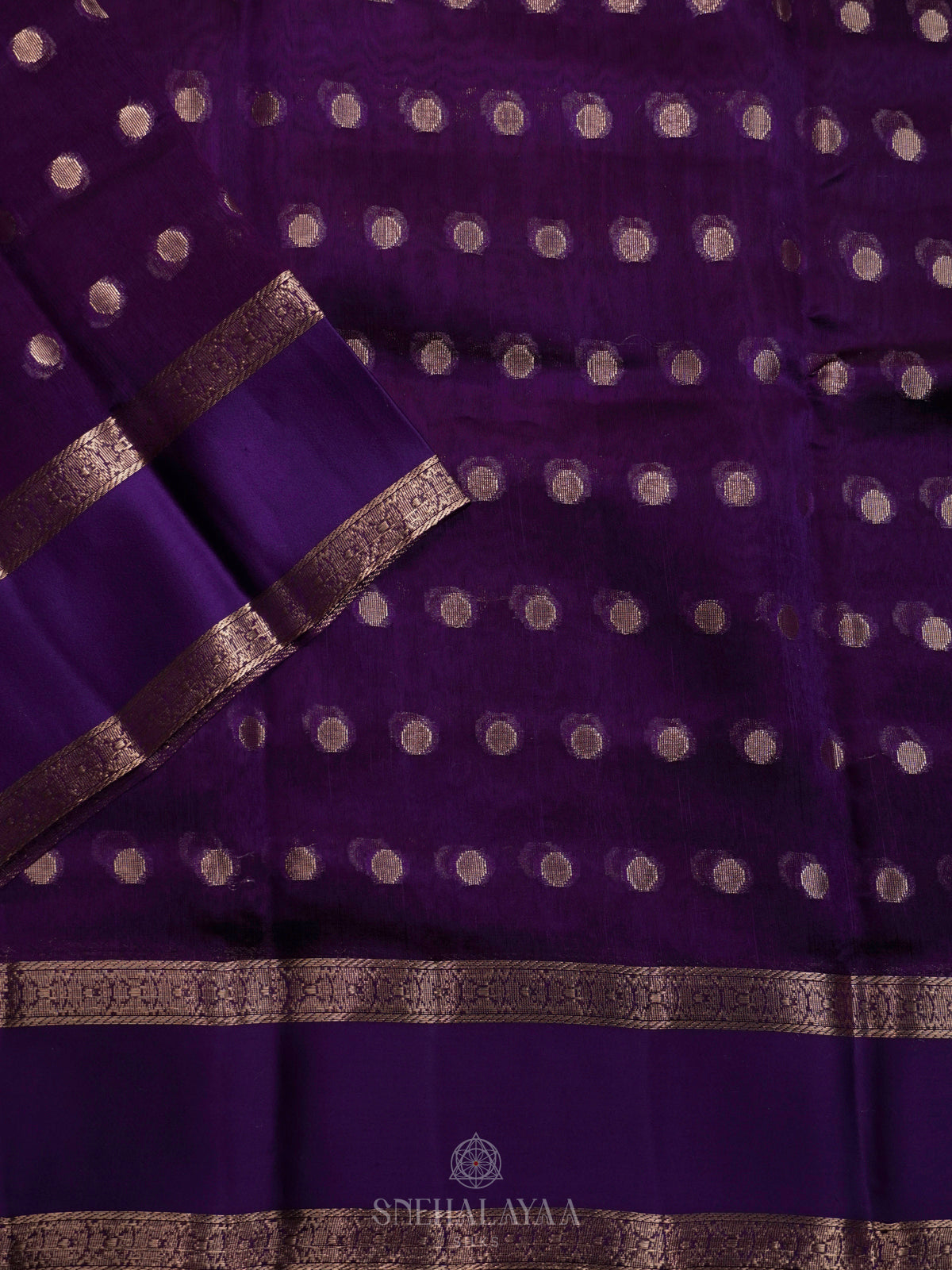 Purple Raw Silk Saree