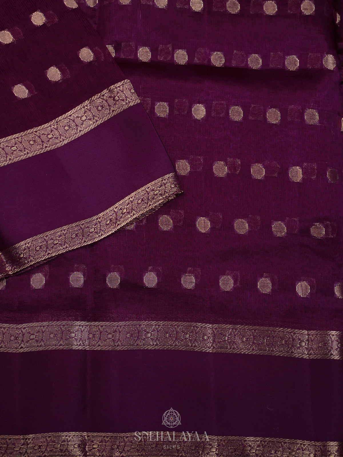 Magenta Raw Silk Saree
