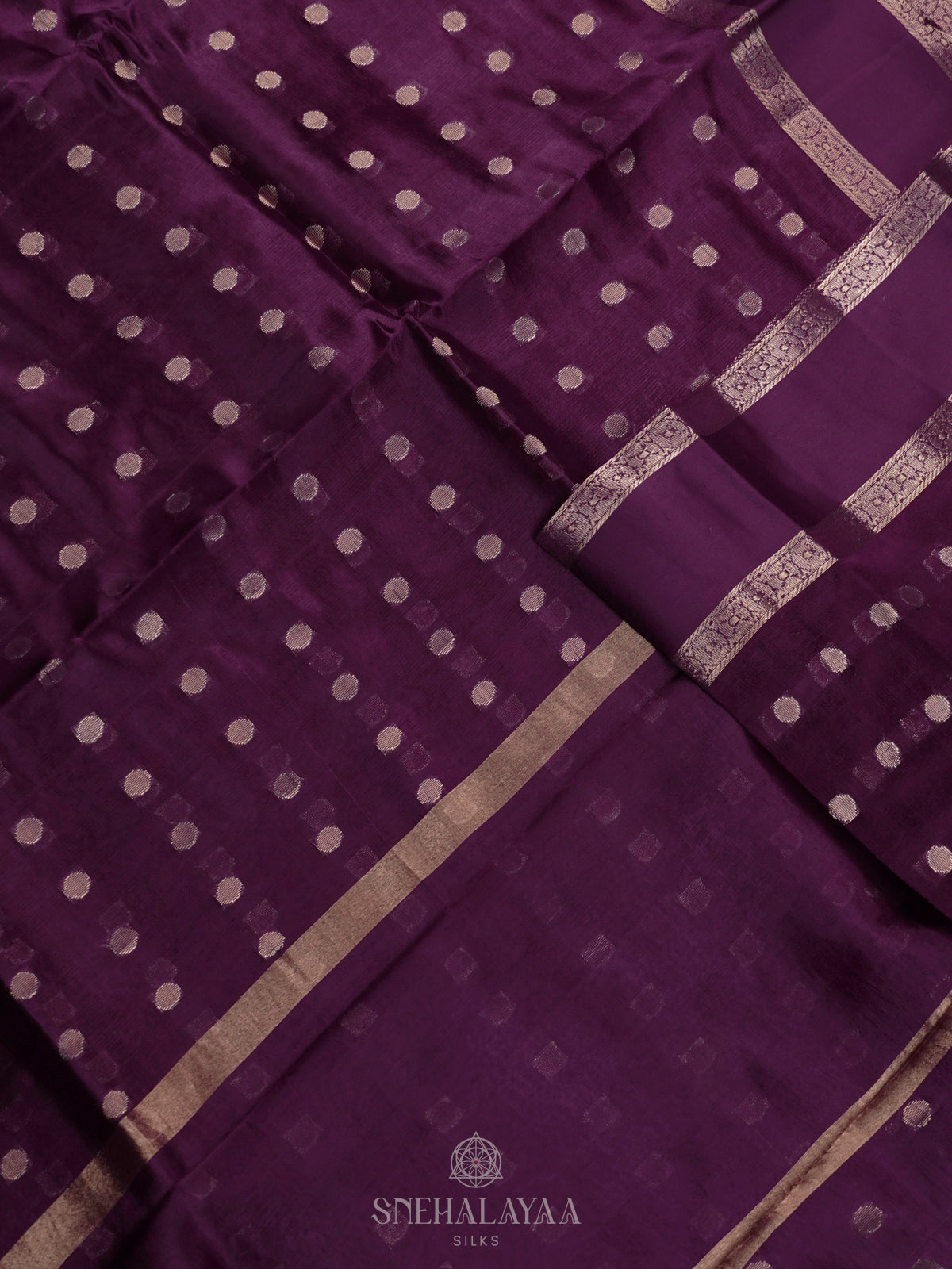 Magenta Raw Silk Saree