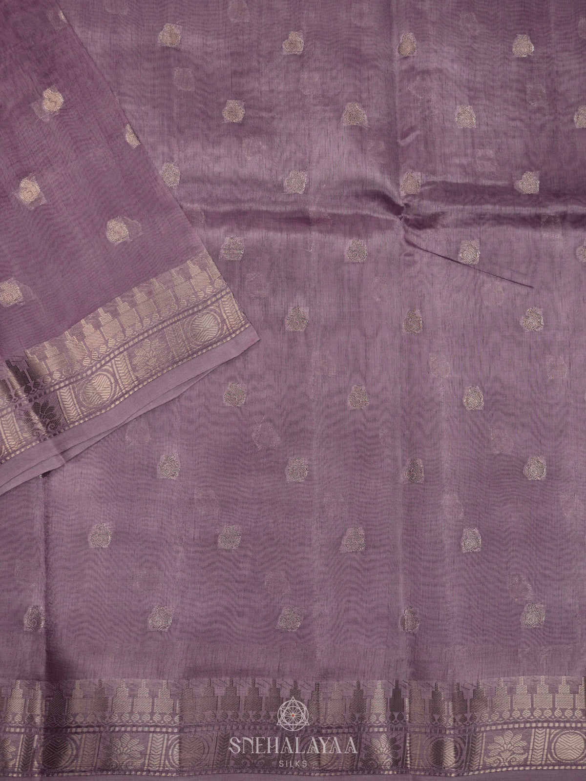 Plum Raw Silk Saree